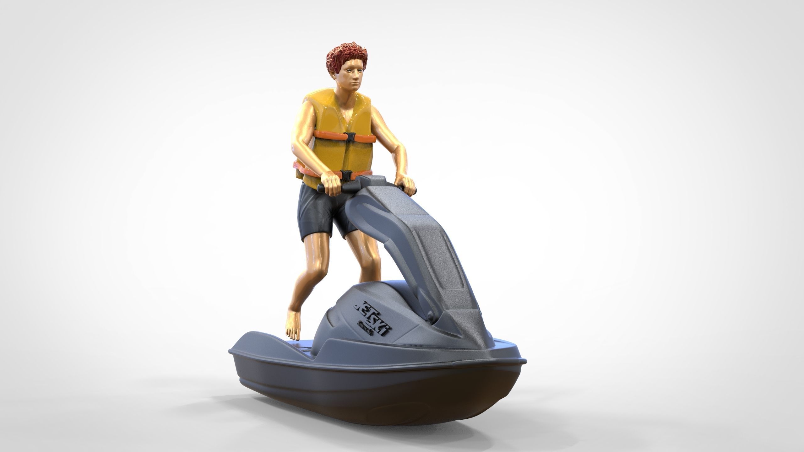 N1 Jetski Driver standing 3D print model_22