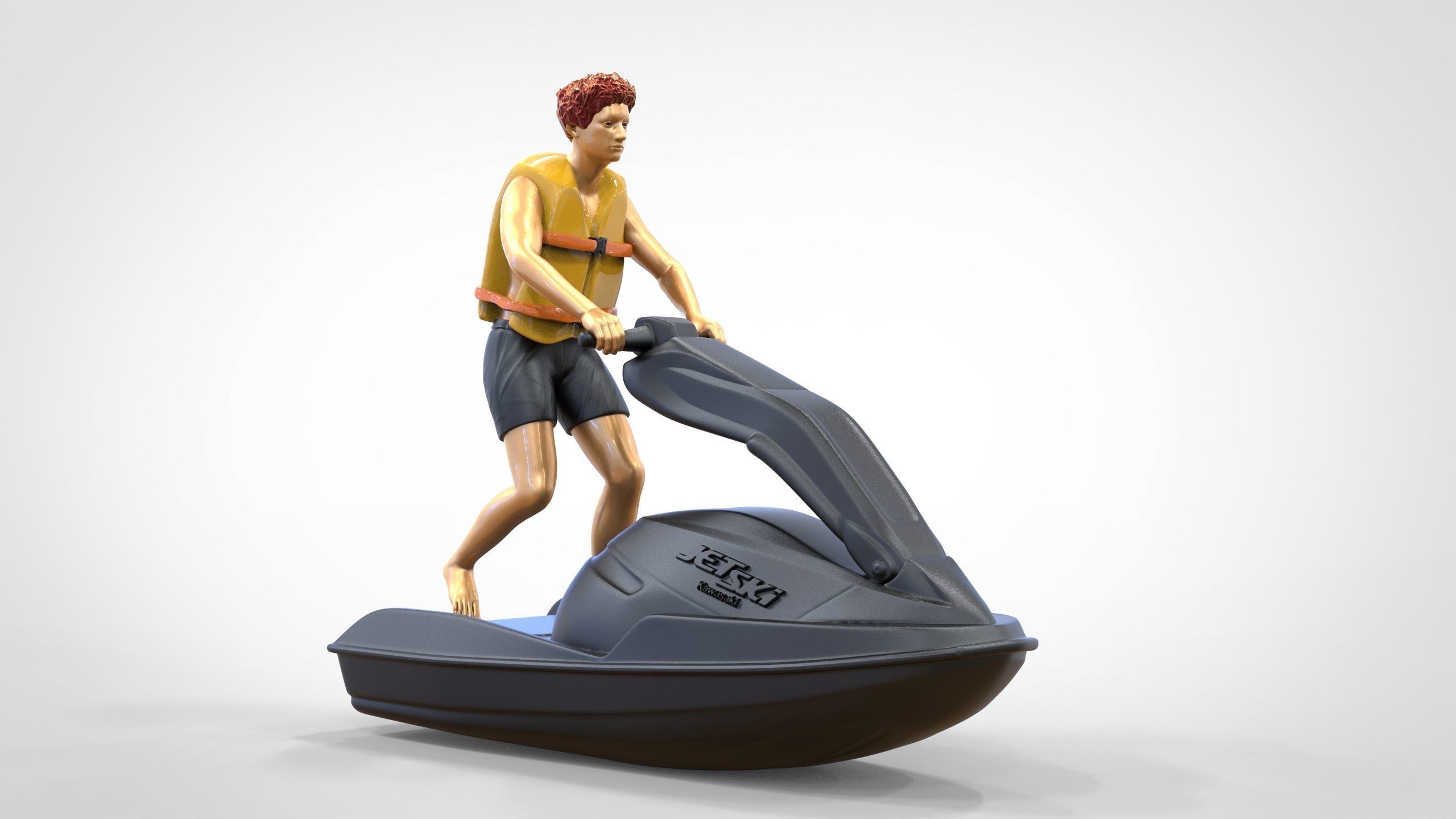 N1 Jetski Driver standing 3D print model_20