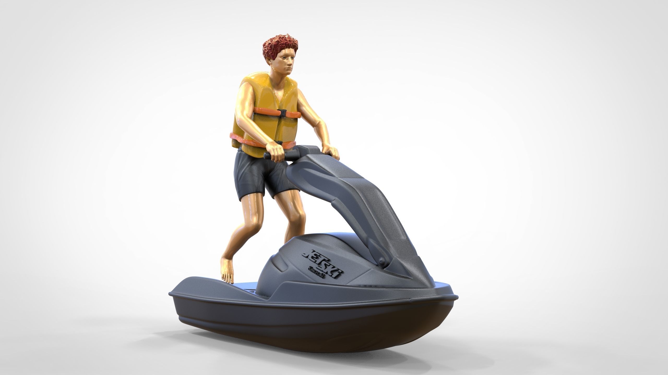 N1 Jetski Driver standing 3D print model_21