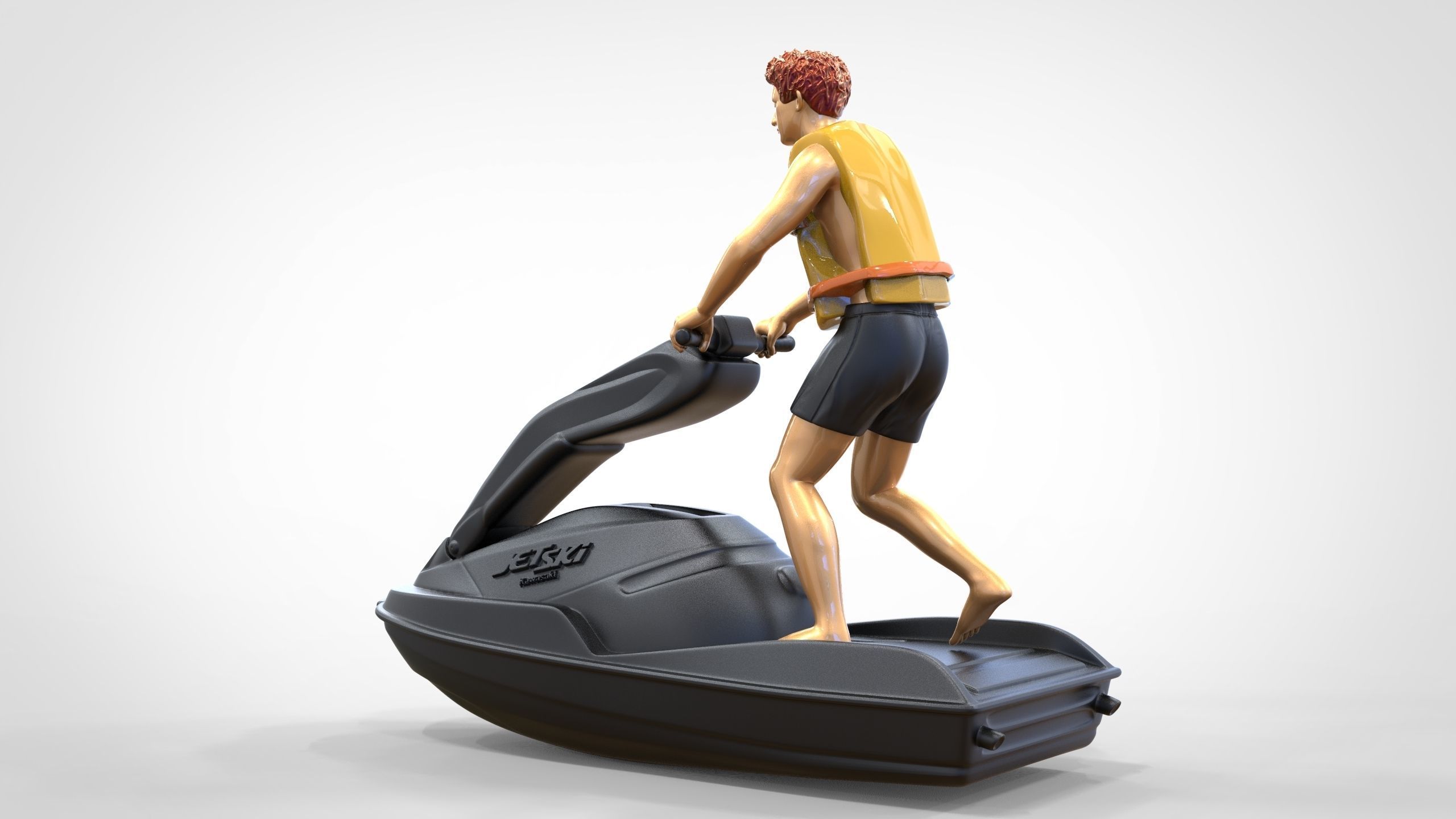 N1 Jetski Driver standing 3D print model_28