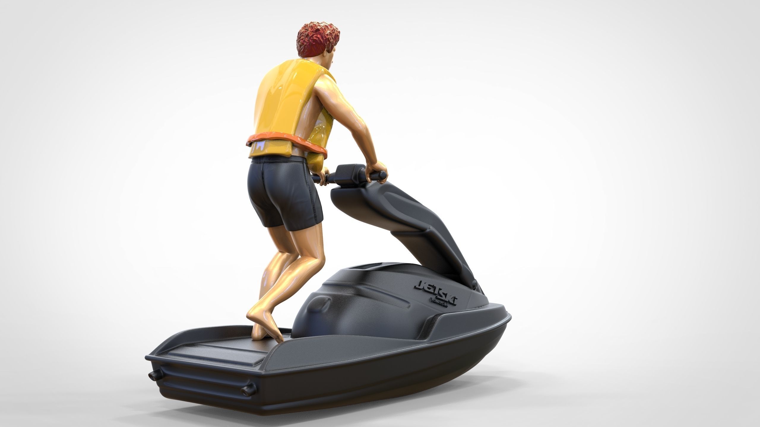 N1 Jetski Driver standing 3D print model_10