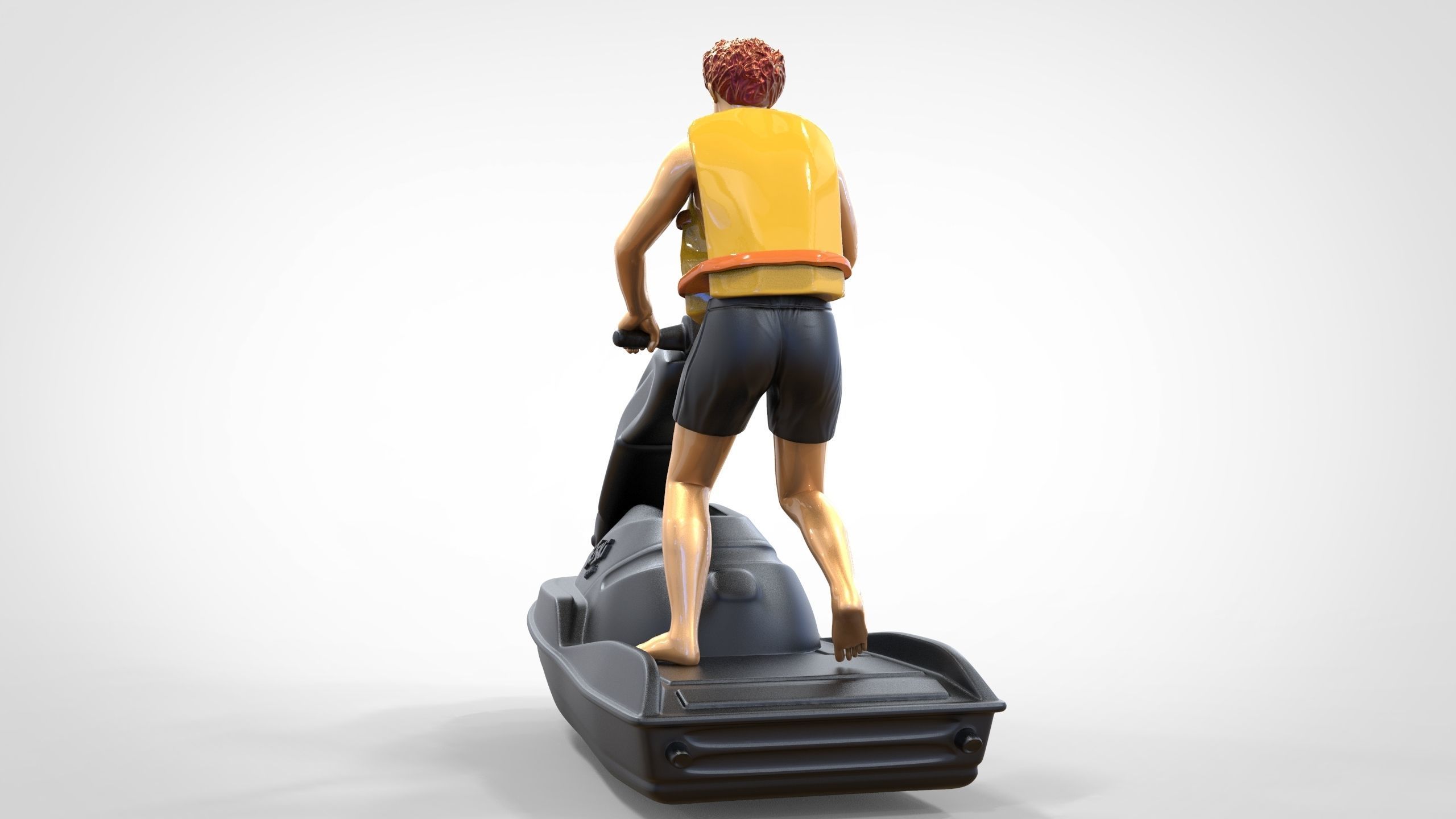 N1 Jetski Driver standing 3D print model_4
