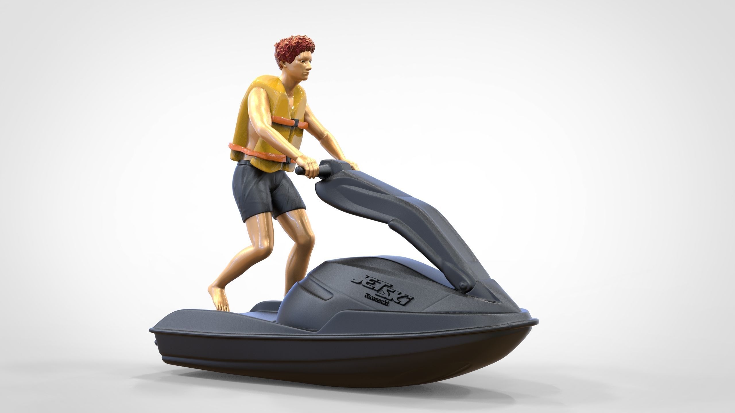 N1 Jetski Driver standing 3D print model_19