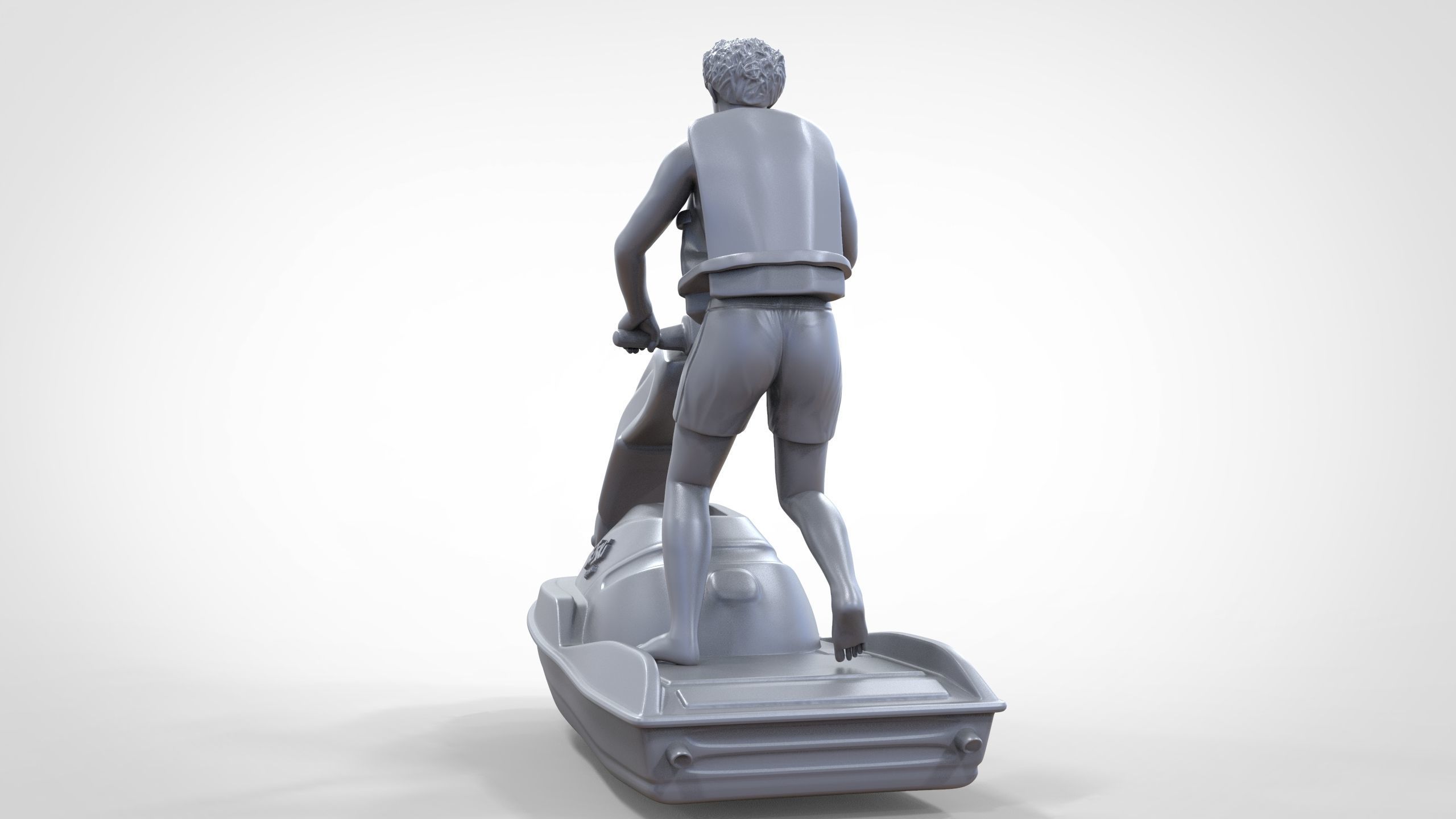 N1 Jetski Driver standing 3D print model_42