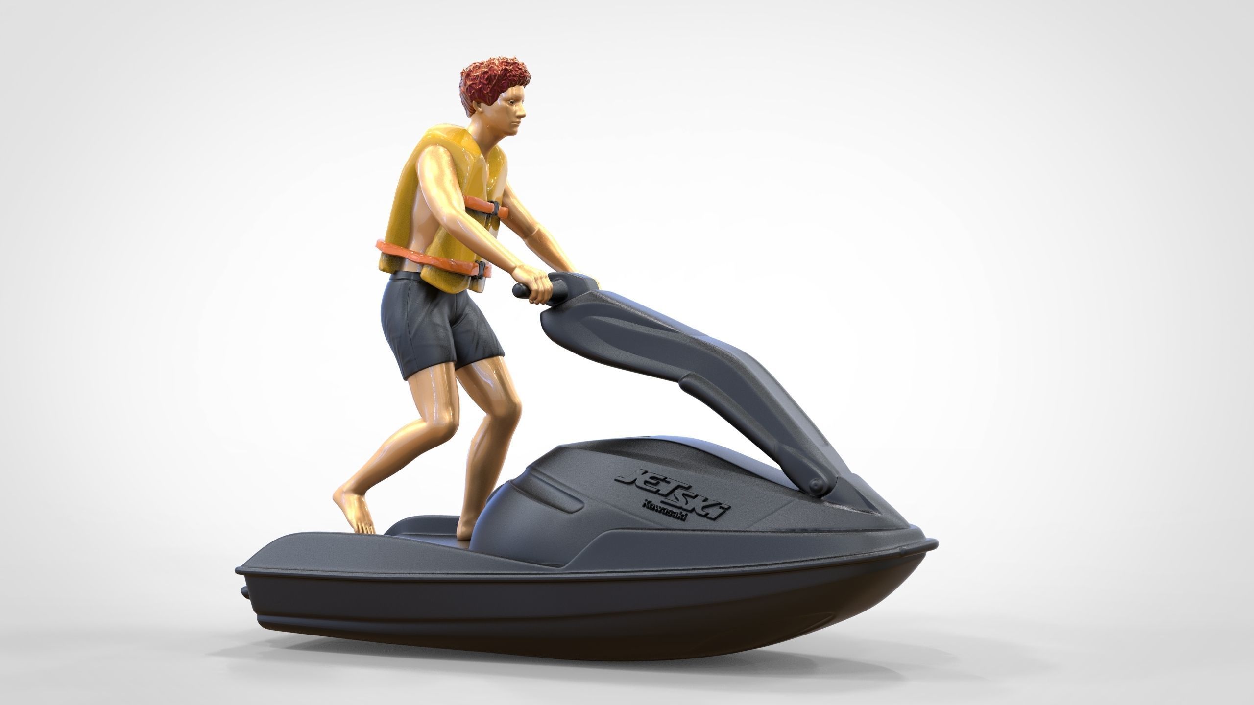 N1 Jetski Driver standing 3D print model_18
