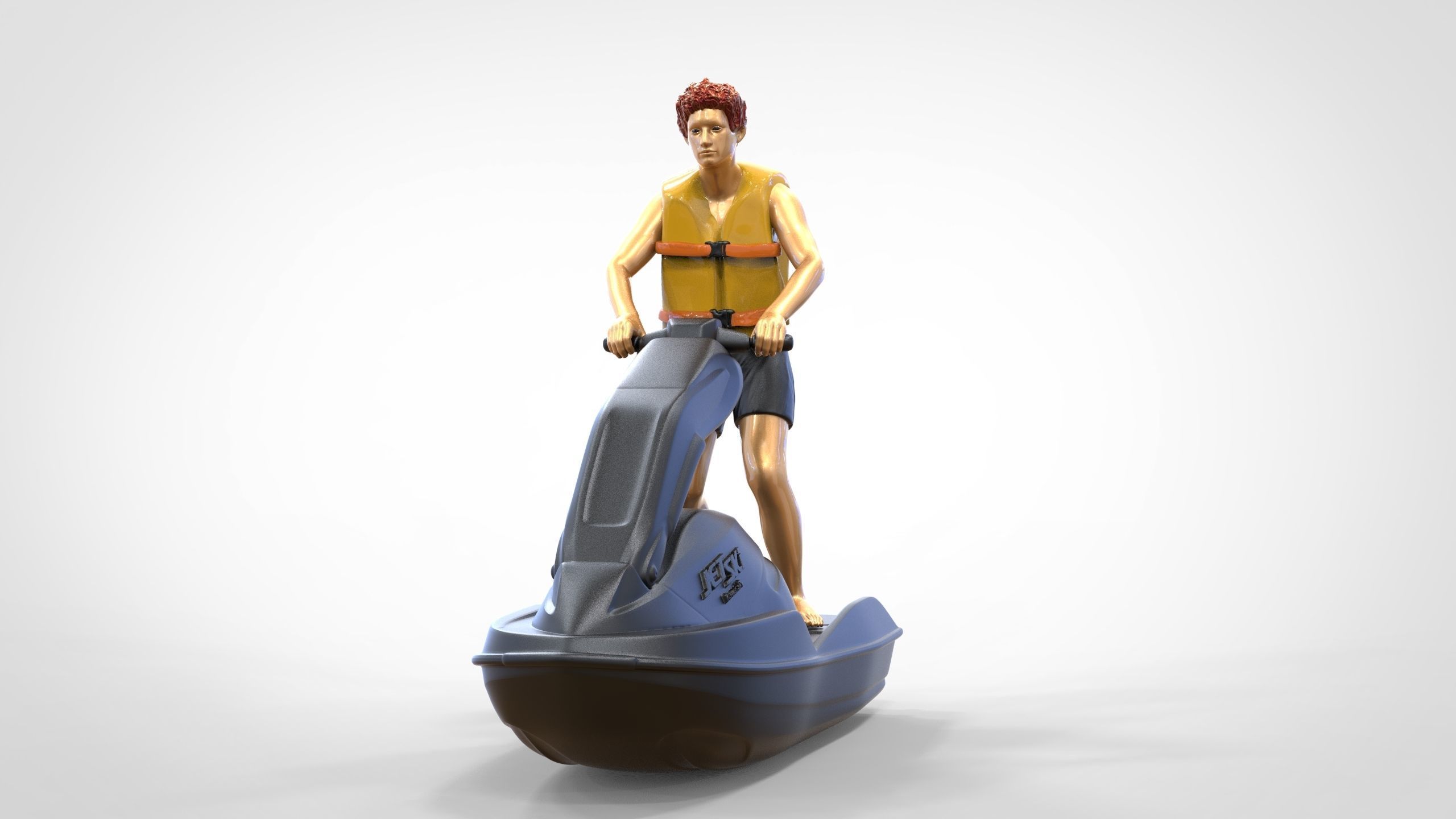 N1 Jetski Driver standing 3D print model_26