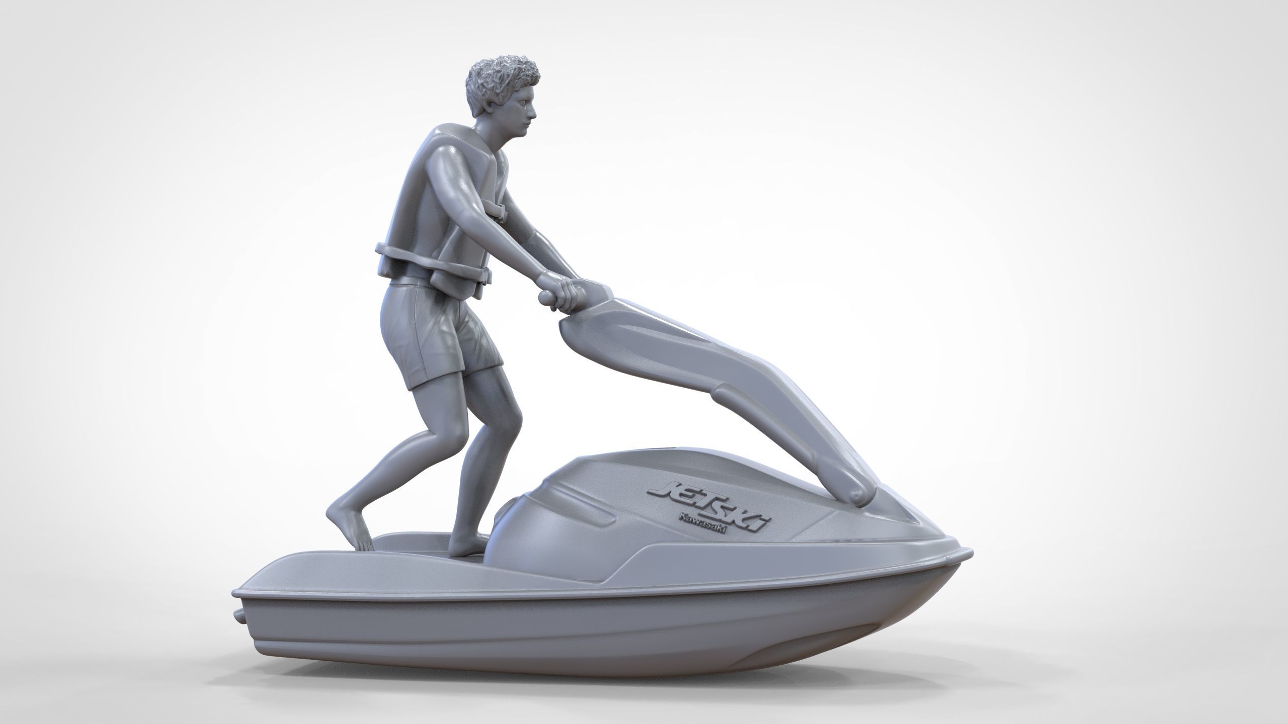 N1 Jetski Driver standing 3D print model_46