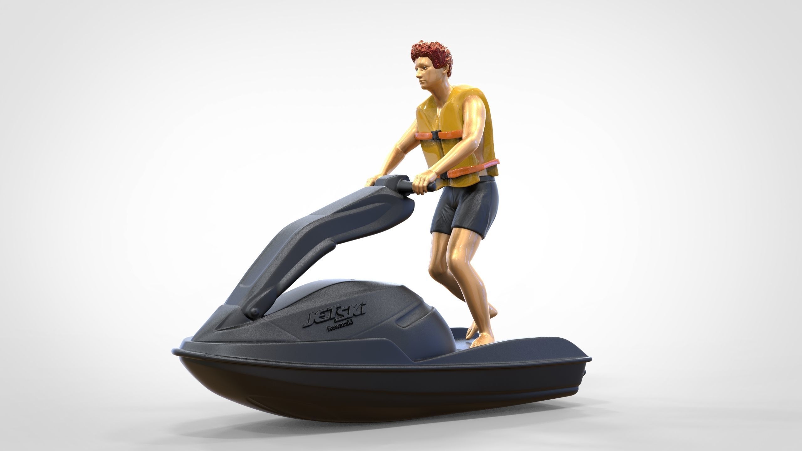 N1 Jetski Driver standing 3D print model_31