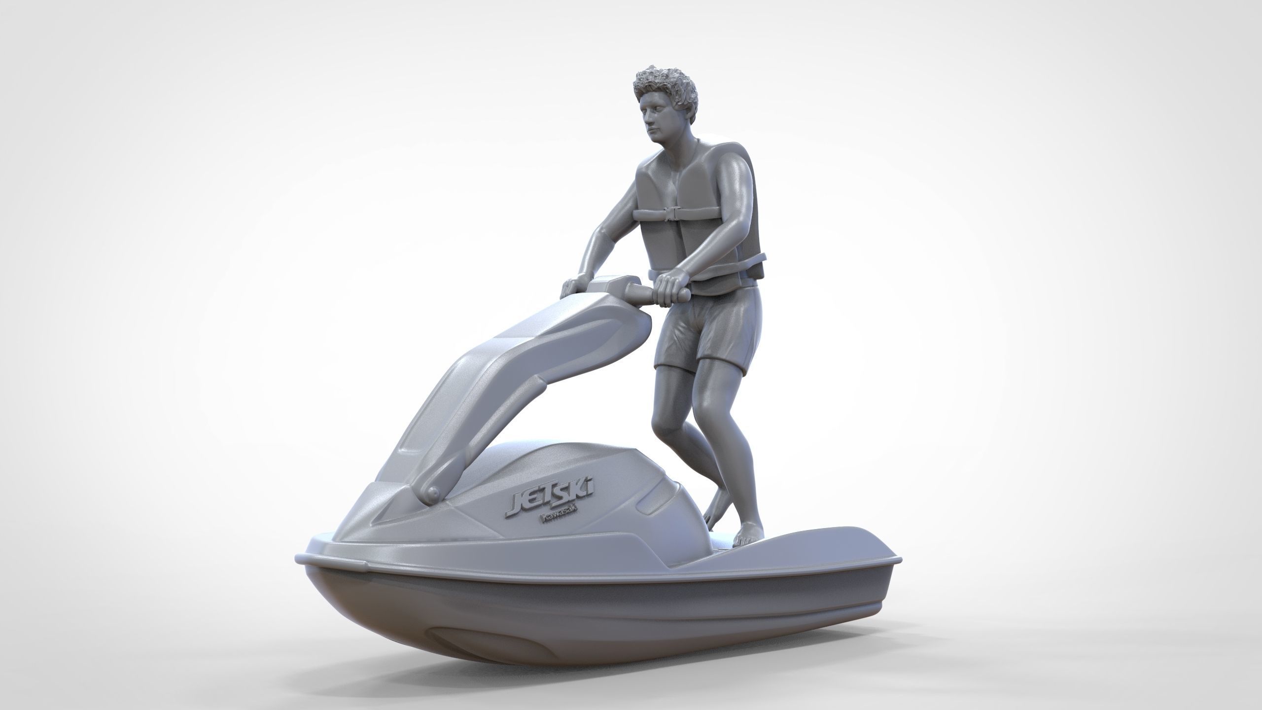 N1 Jetski Driver standing 3D print model_39