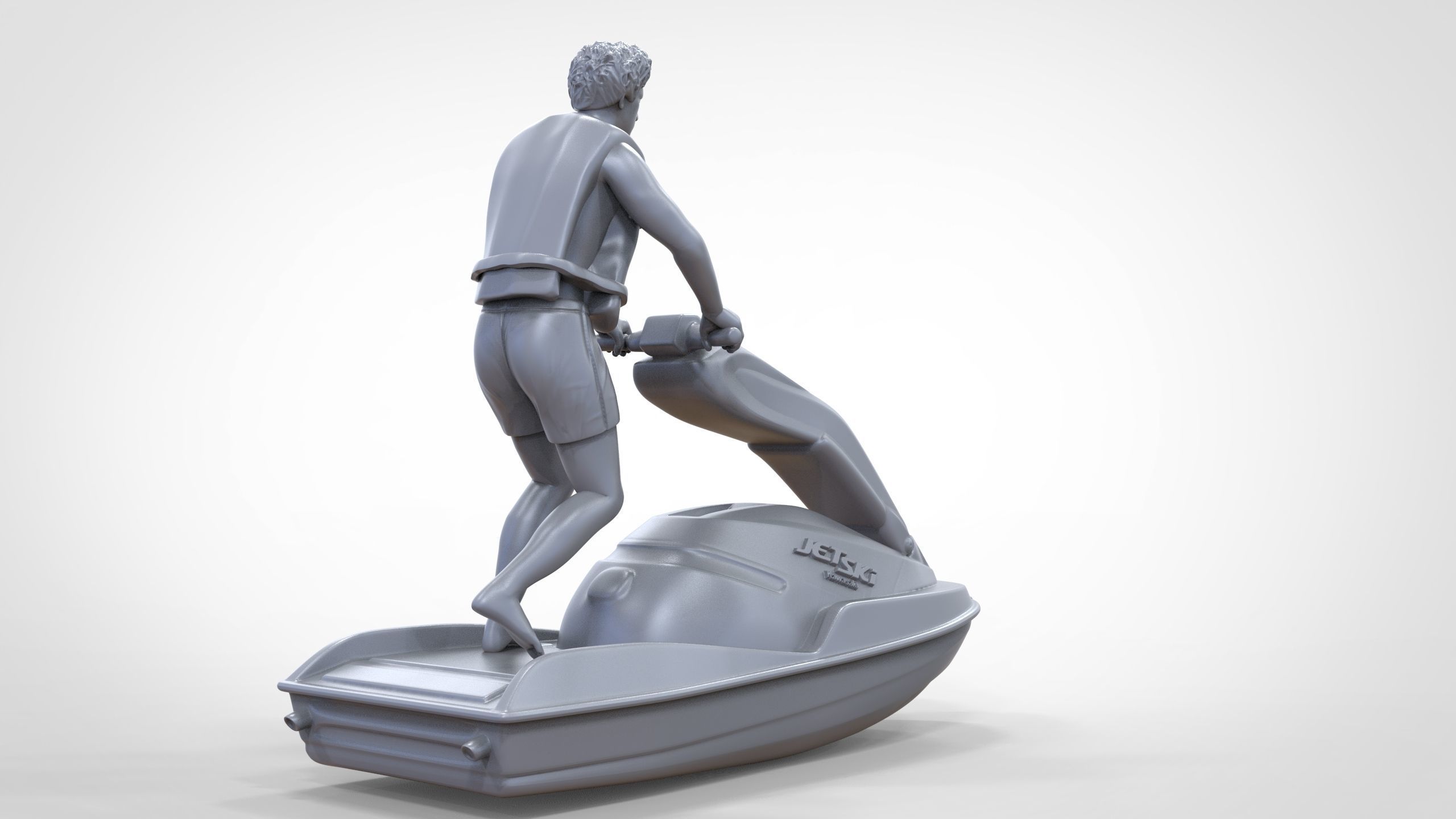 N1 Jetski Driver standing 3D print model_44
