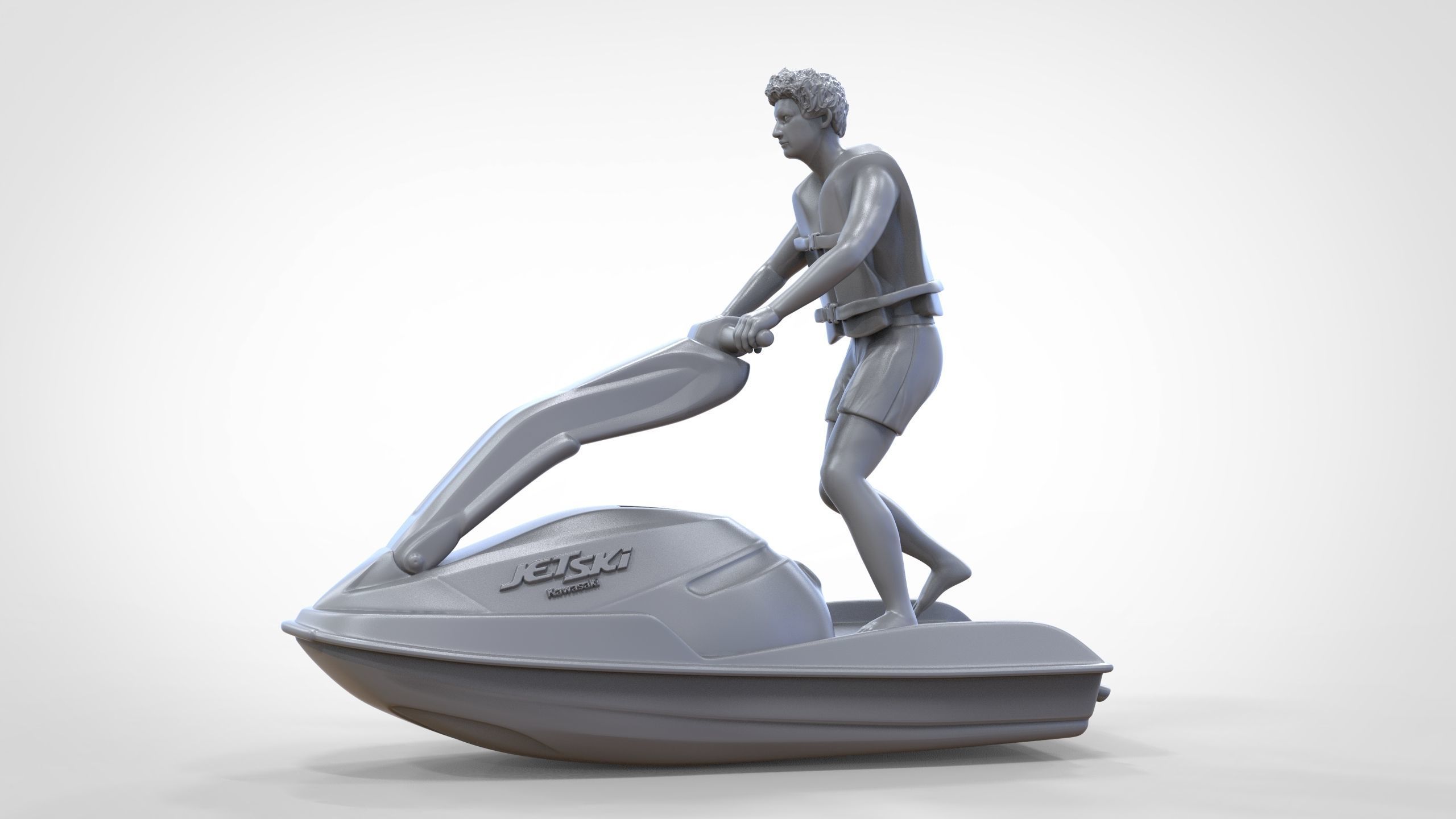 N1 Jetski Driver standing 3D print model_40