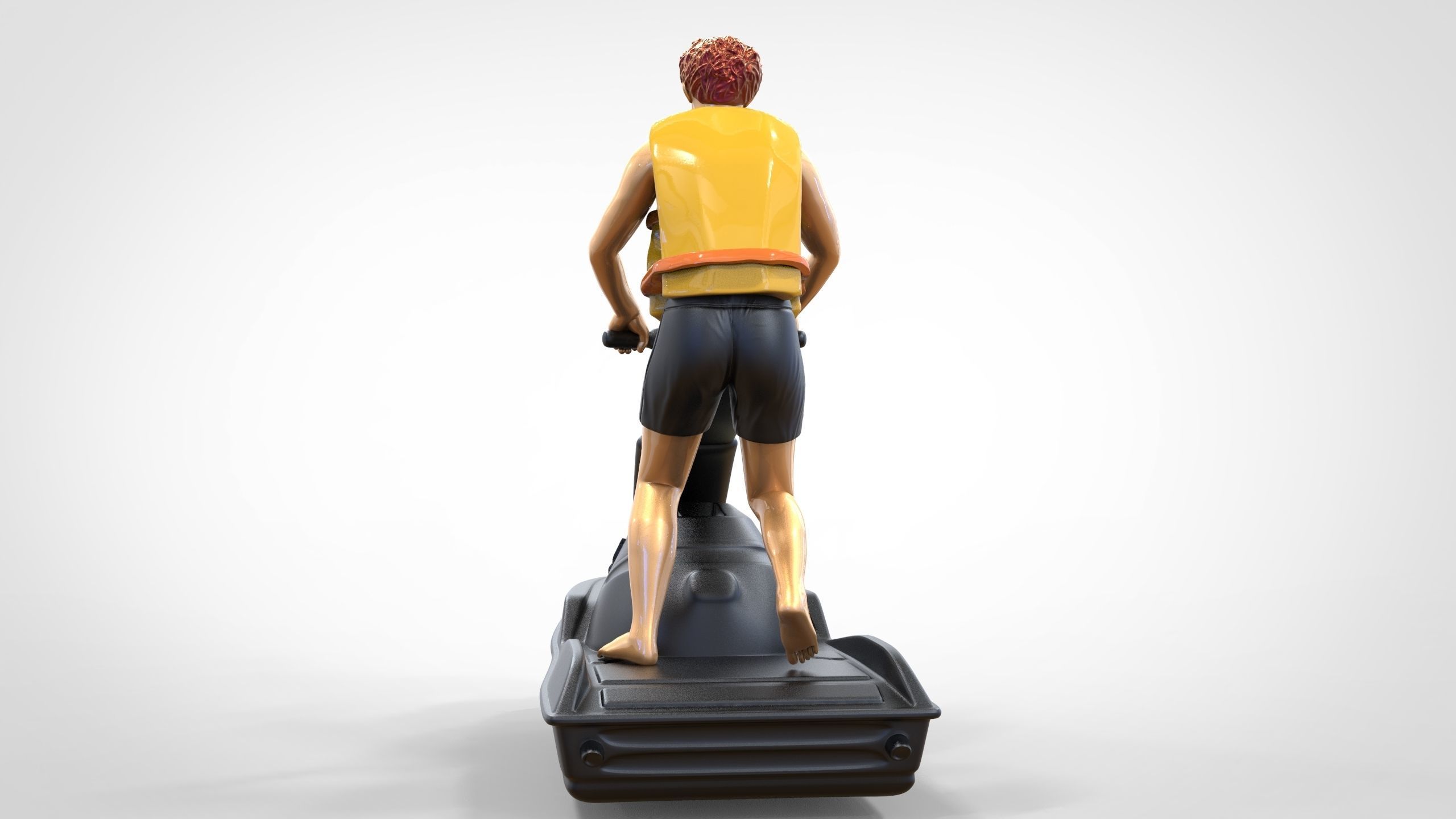 N1 Jetski Driver standing 3D print model_5