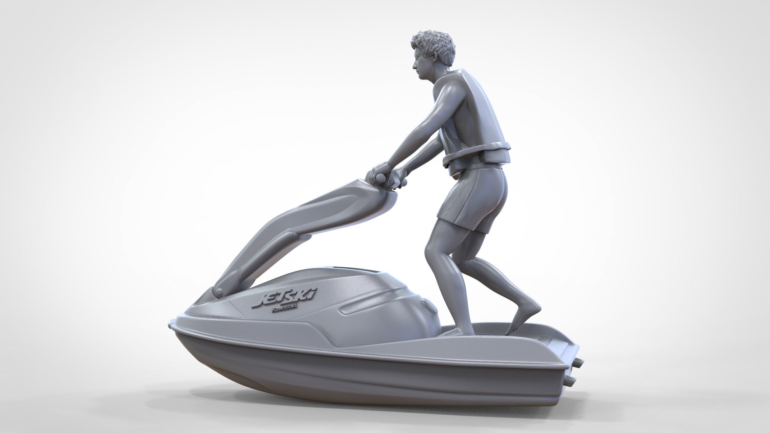 N1 Jetski Driver standing 3D print model_37