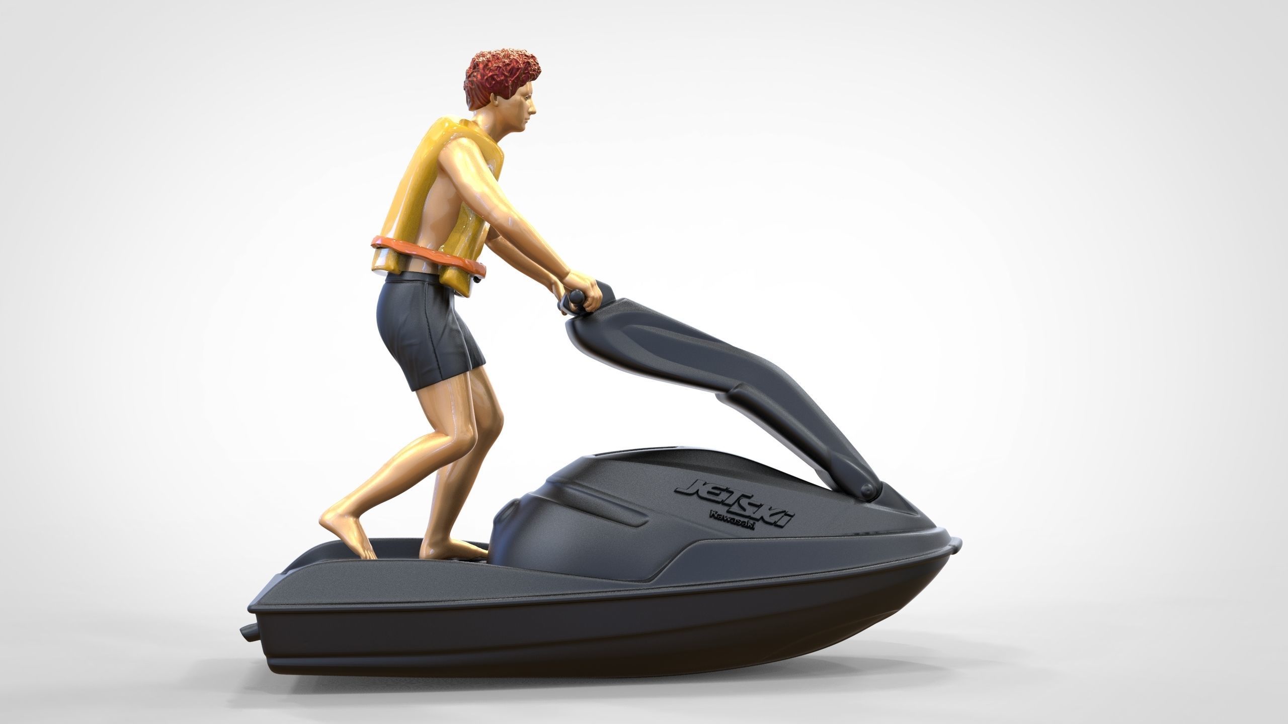 N1 Jetski Driver standing 3D print model_14