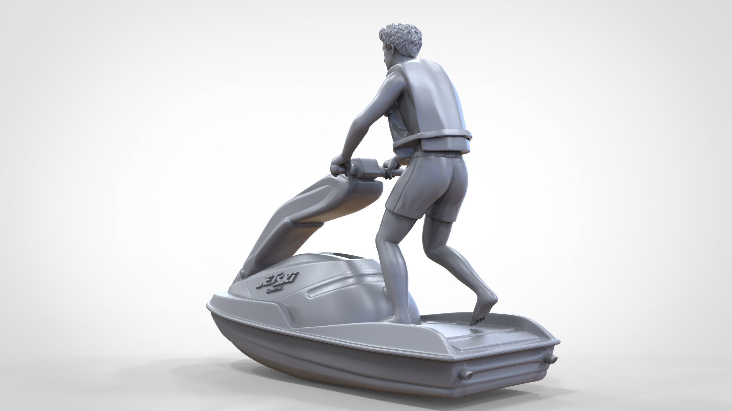 N1 Jetski Driver standing 3D print model_41