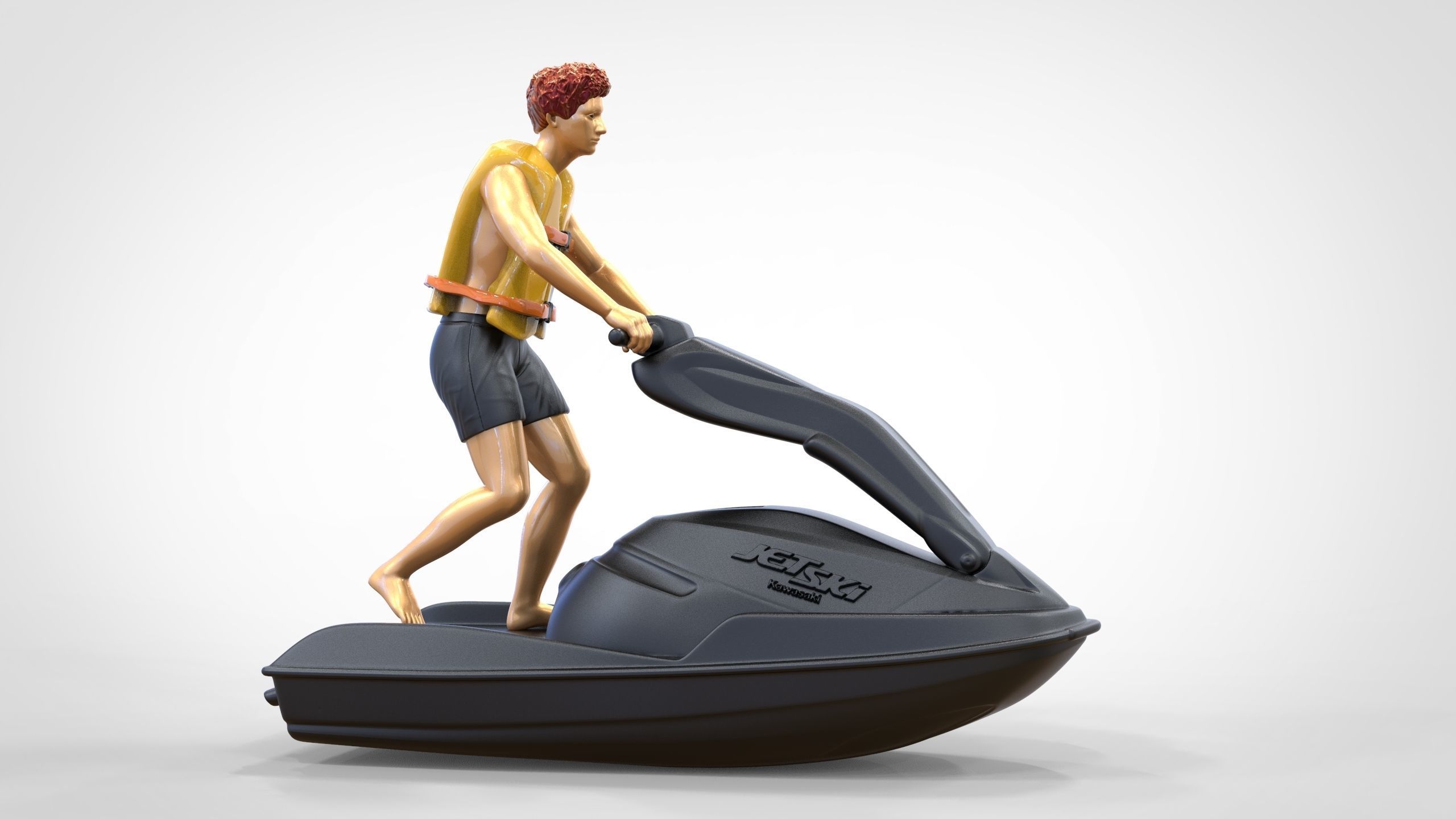 N1 Jetski Driver standing 3D print model_16