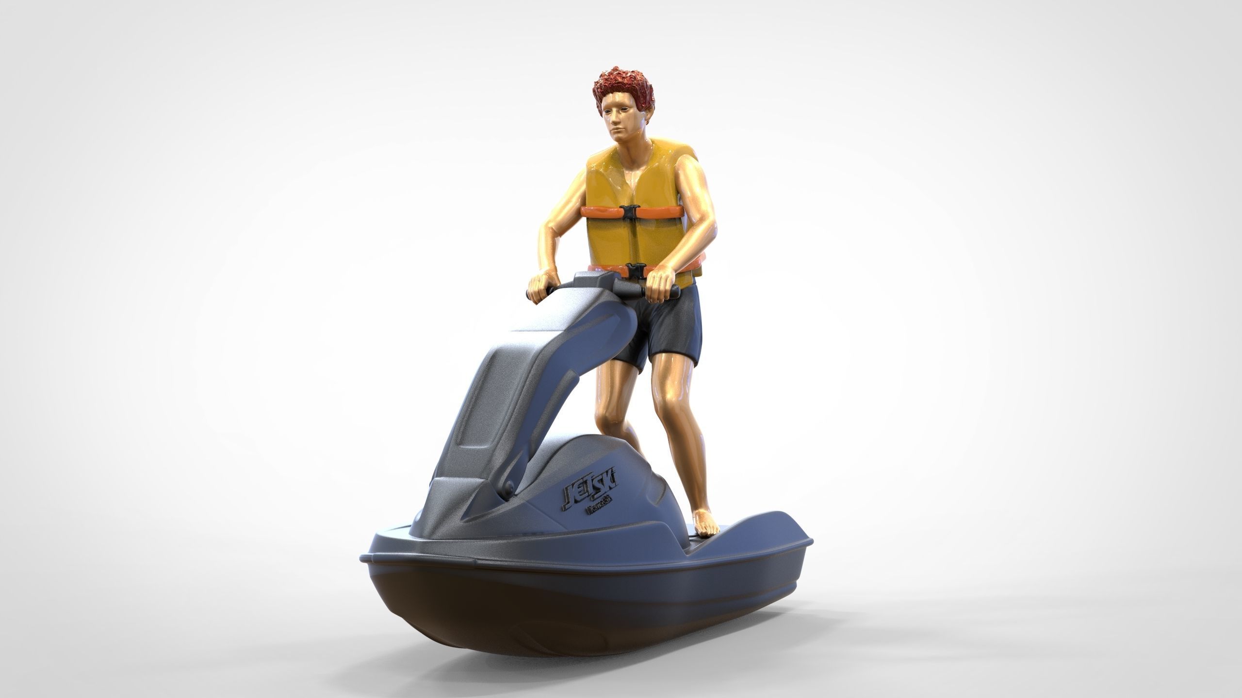 N1 Jetski Driver standing 3D print model_27