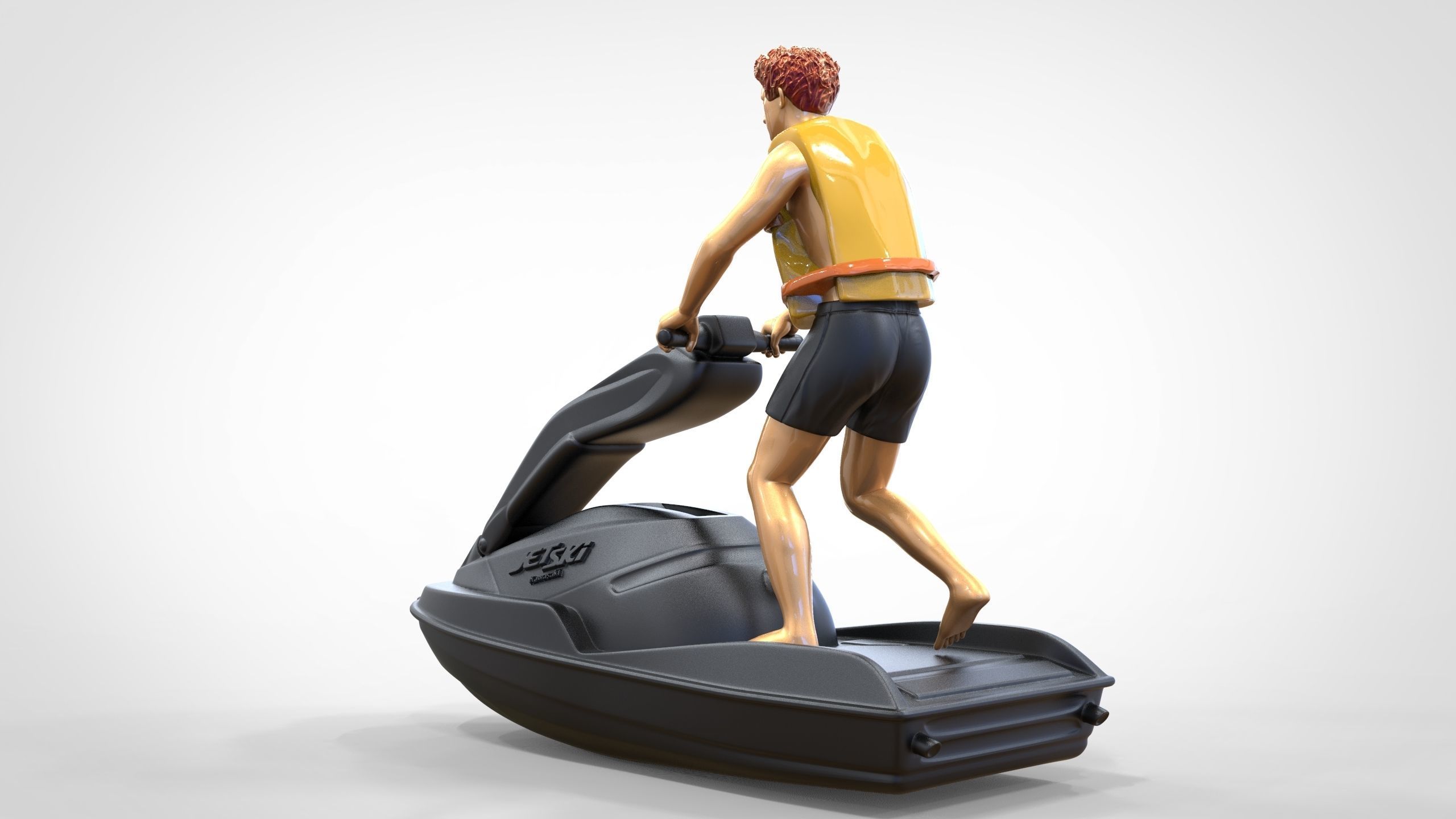 N1 Jetski Driver standing 3D print model_1