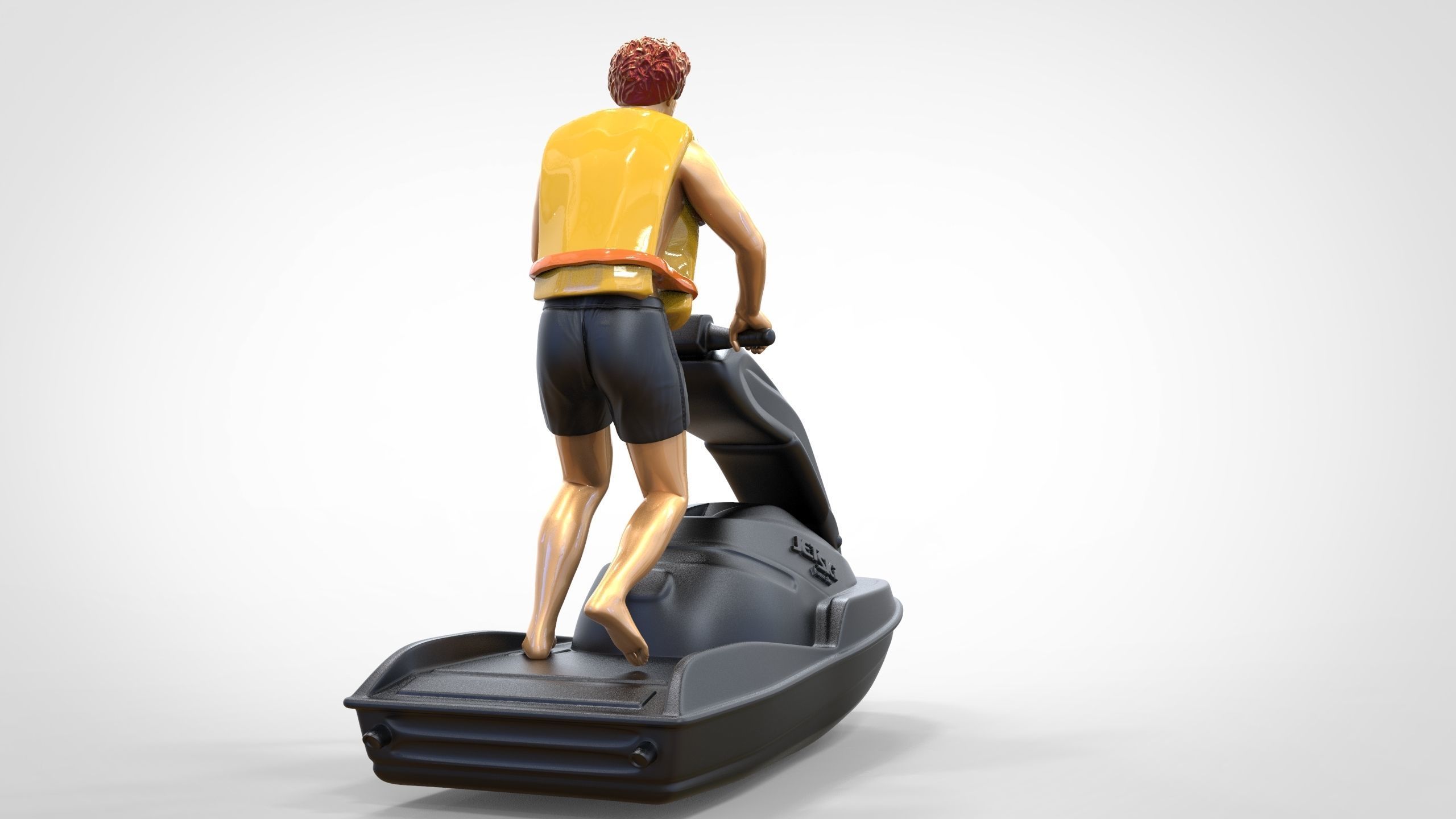 N1 Jetski Driver standing 3D print model_8