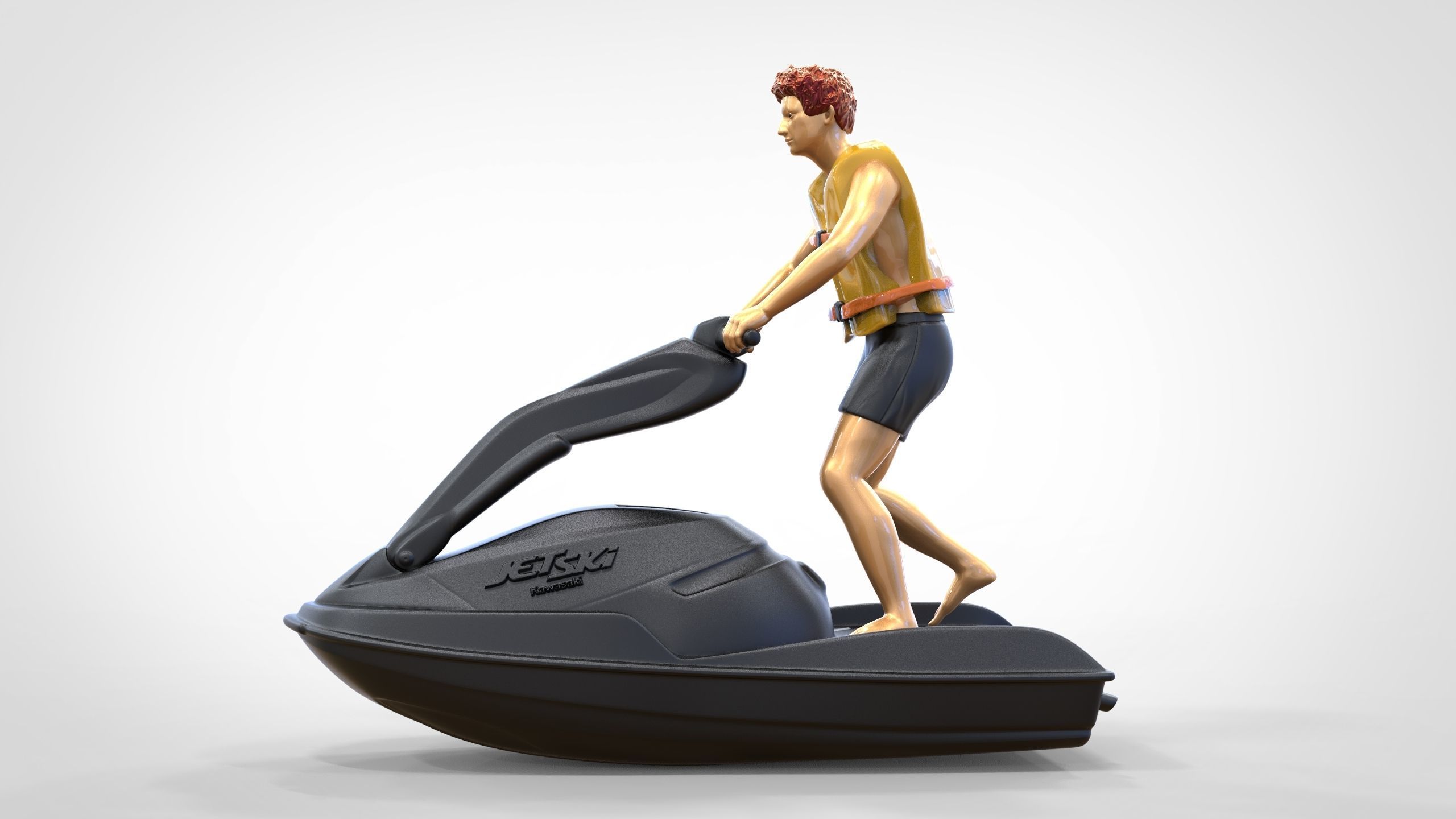 N1 Jetski Driver standing 3D print model_34