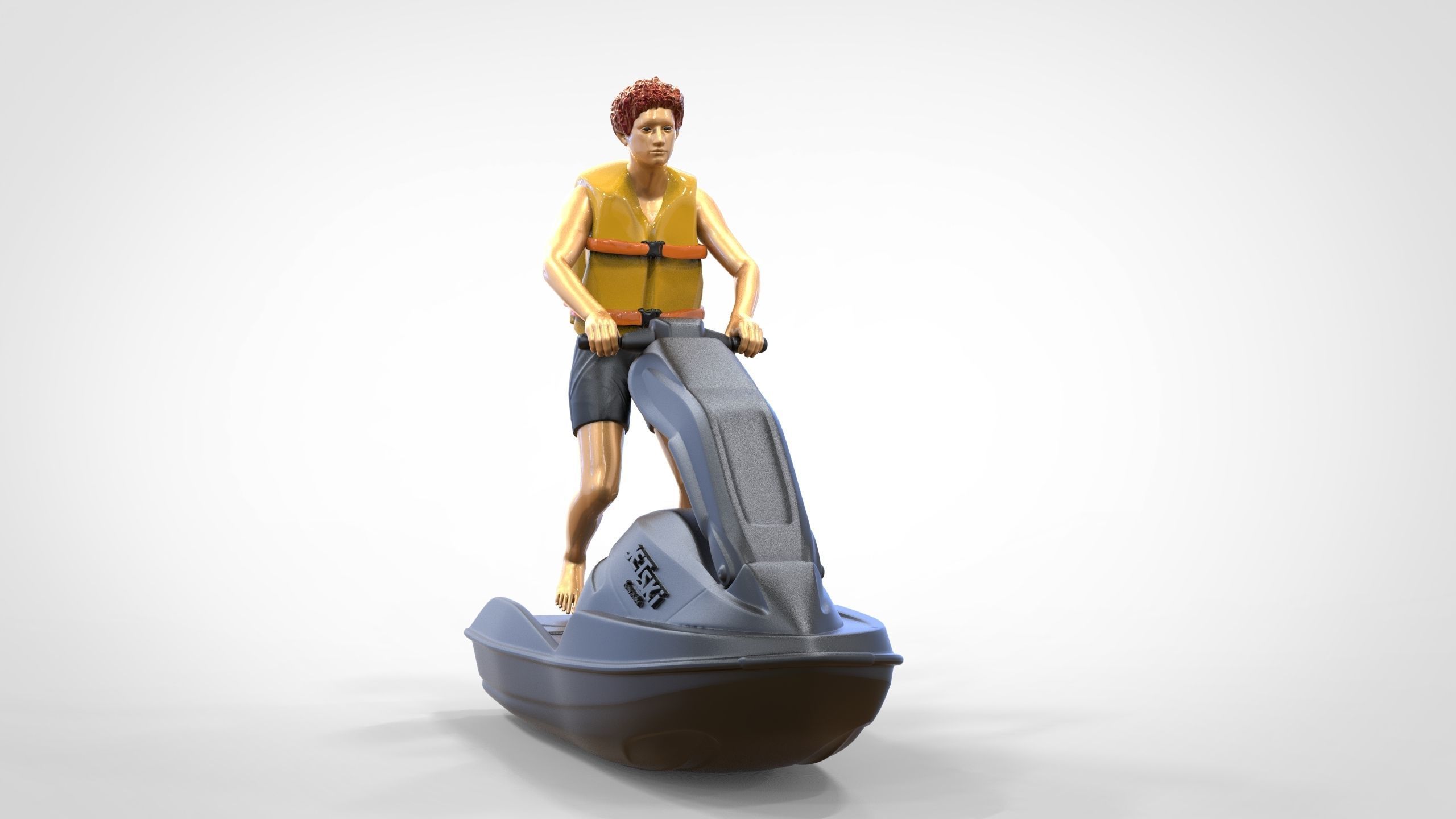 N1 Jetski Driver standing 3D print model_23