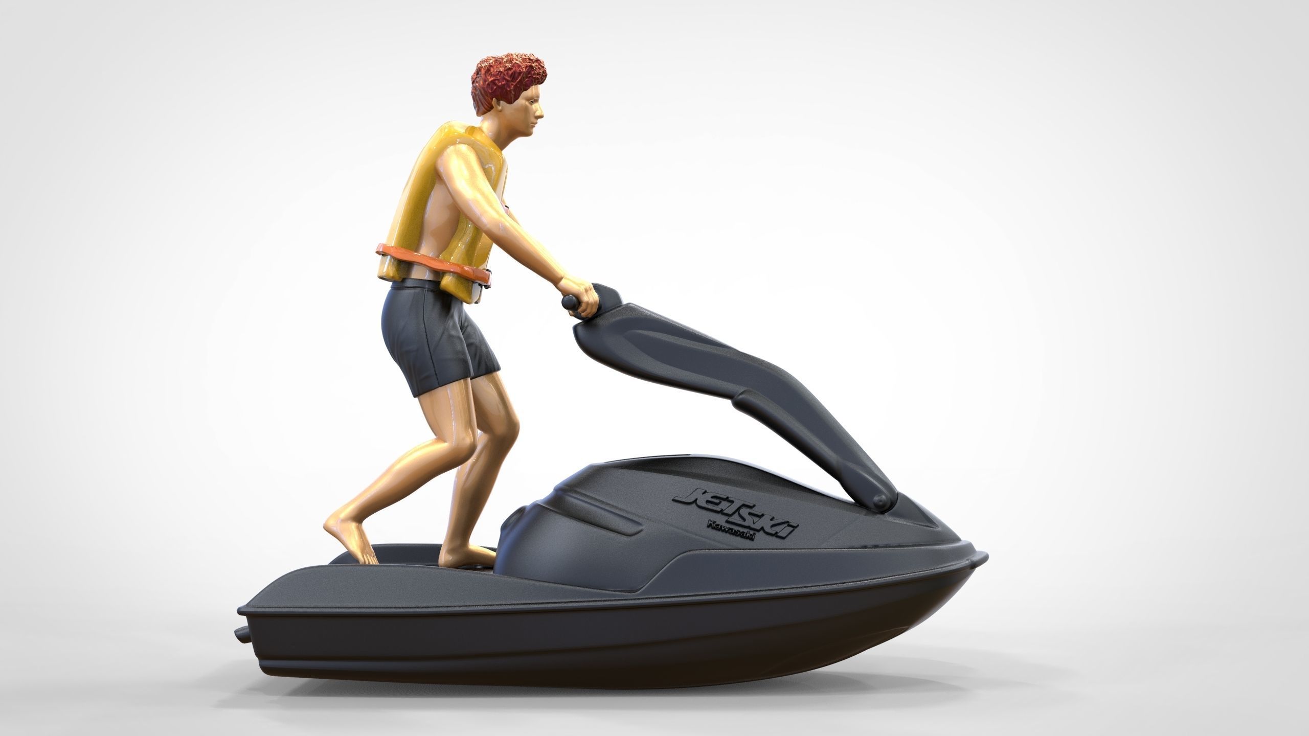 N1 Jetski Driver standing 3D print model_15