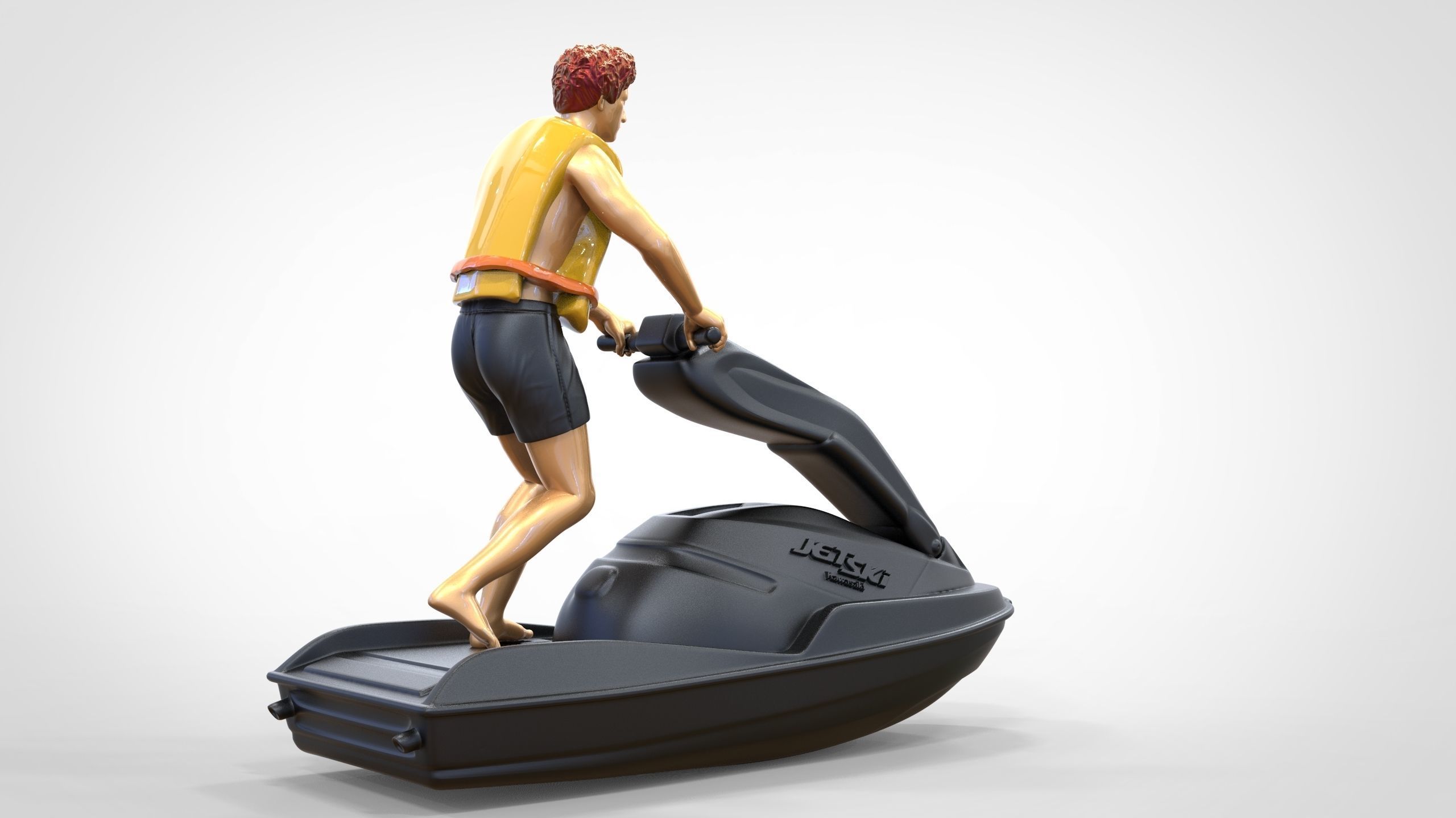 N1 Jetski Driver standing 3D print model_11