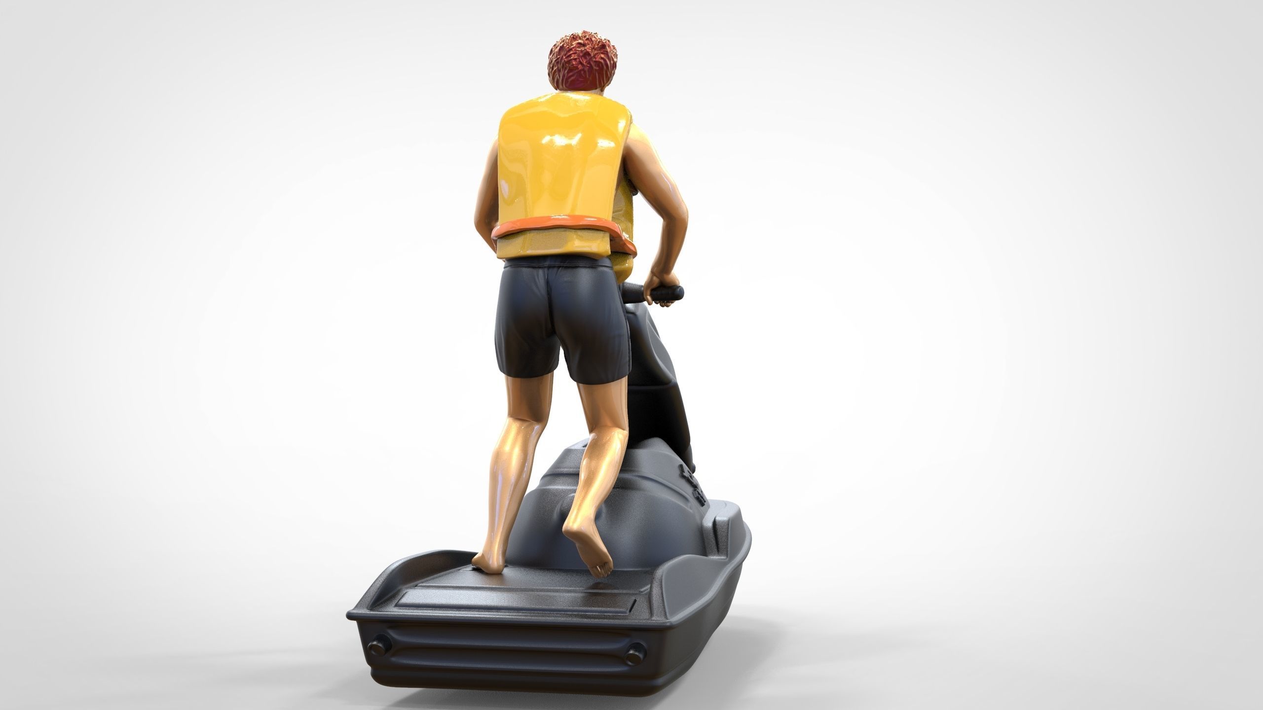 N1 Jetski Driver standing 3D print model_7