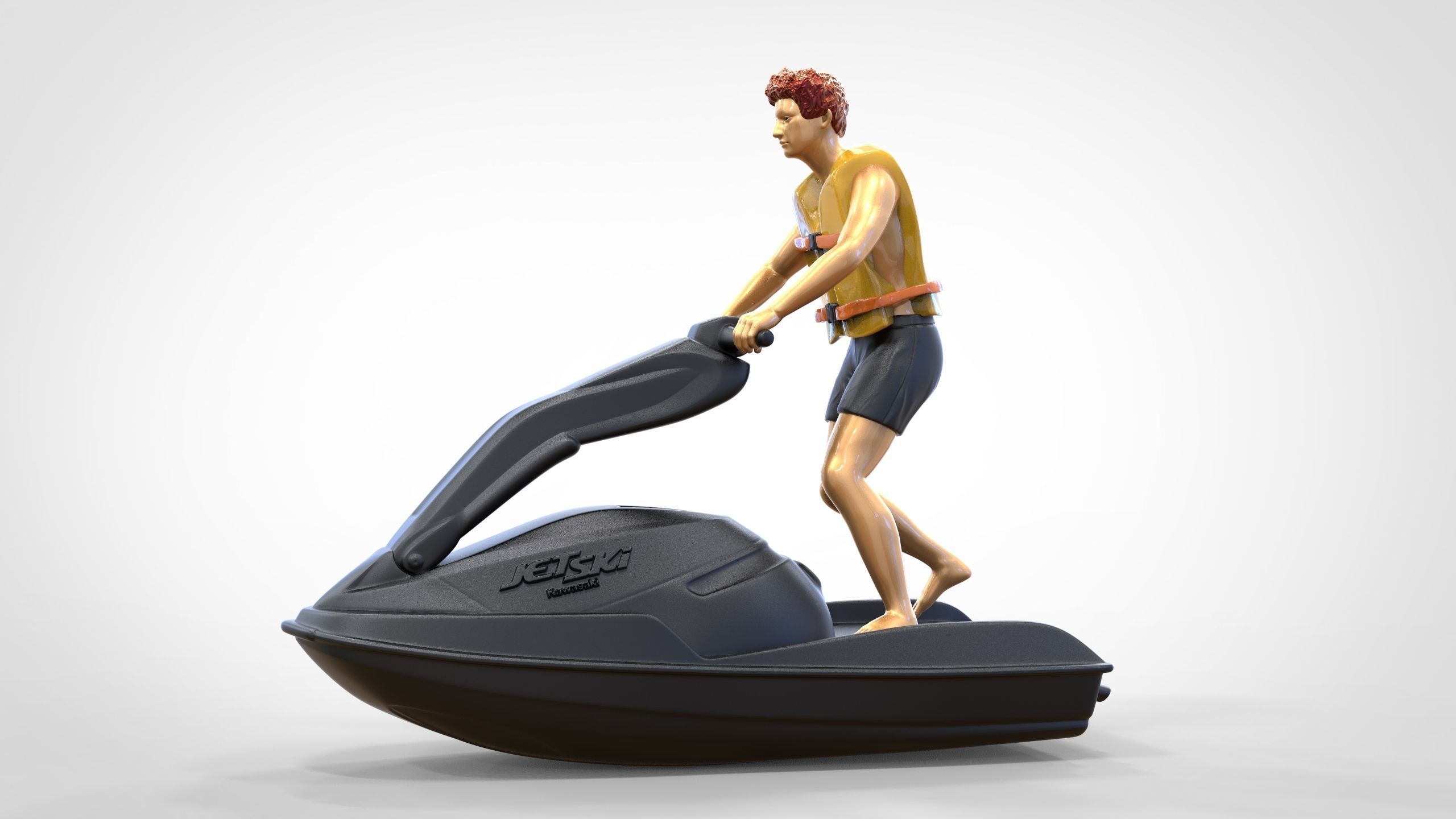 N1 Jetski Driver standing 3D print model_33