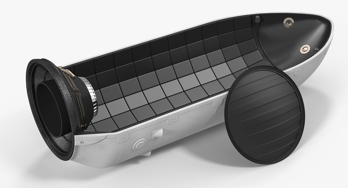 Spaceship Payload Capsule 3D model_3