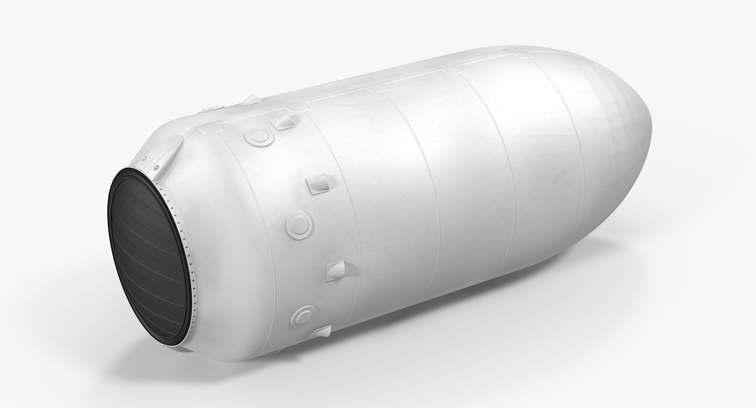 Spaceship Payload Capsule 3D model_4