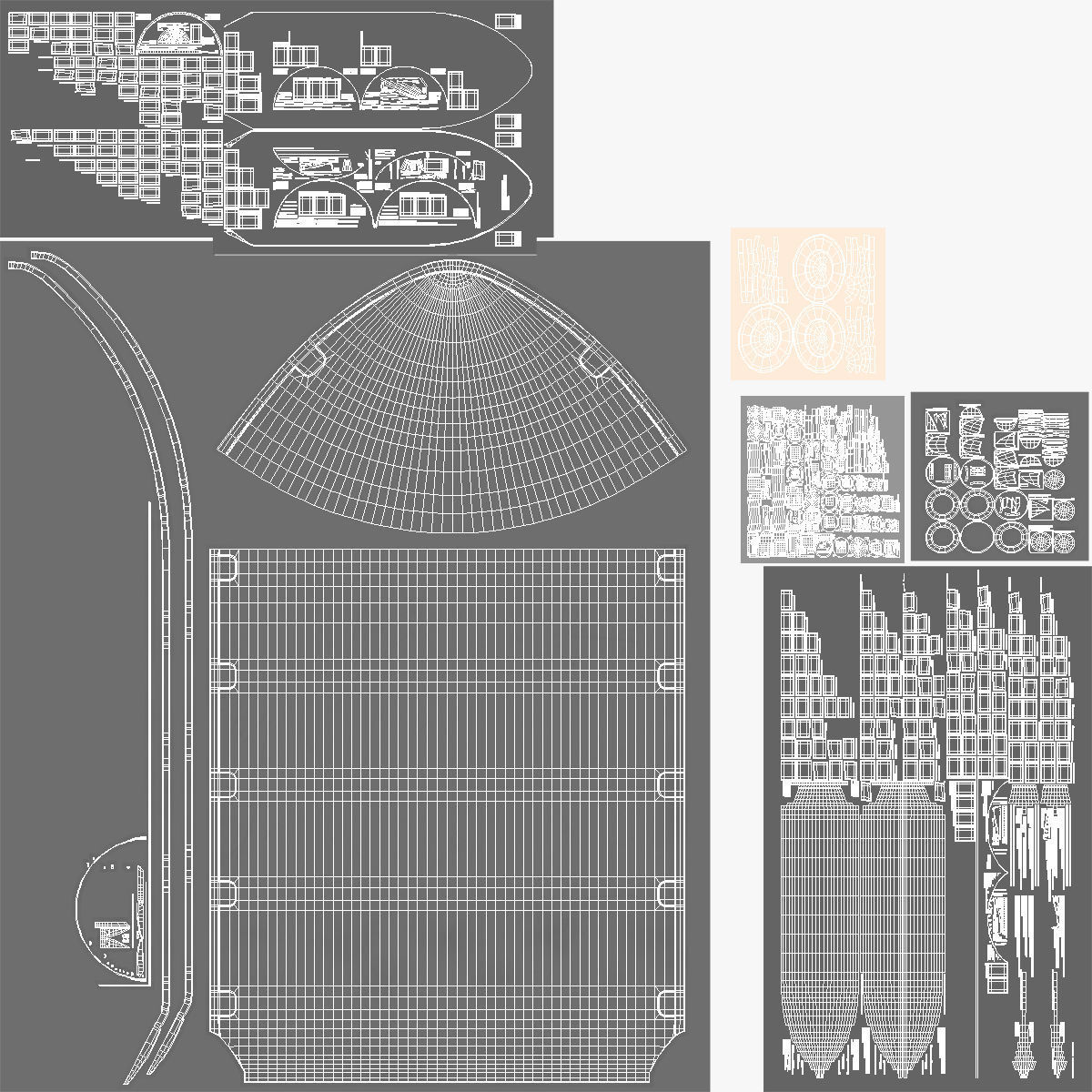 Spaceship Payload Capsule 3D model_11