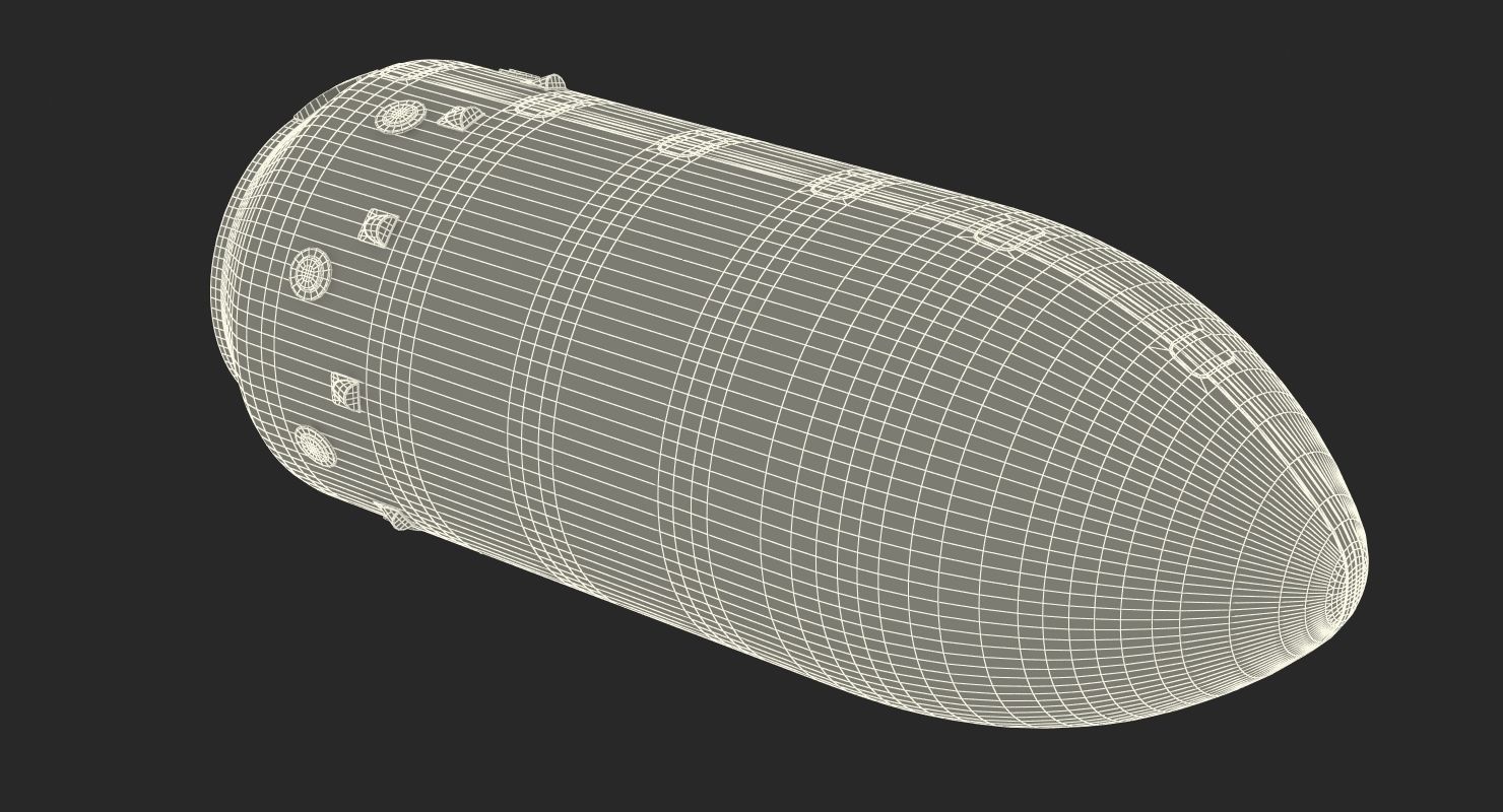 Spaceship Payload Capsule 3D model_16