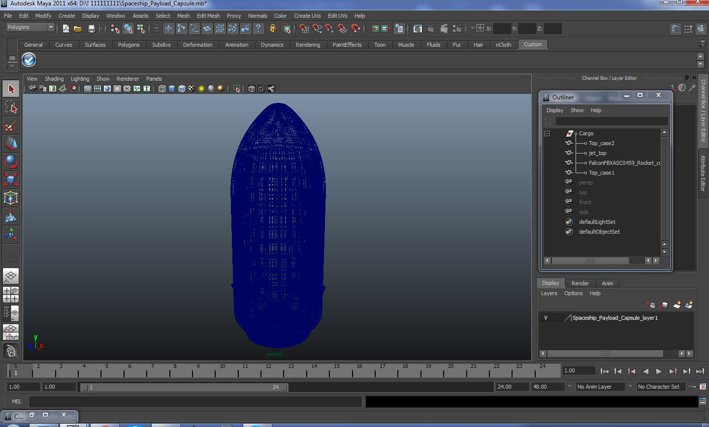 Spaceship Payload Capsule 3D model_20