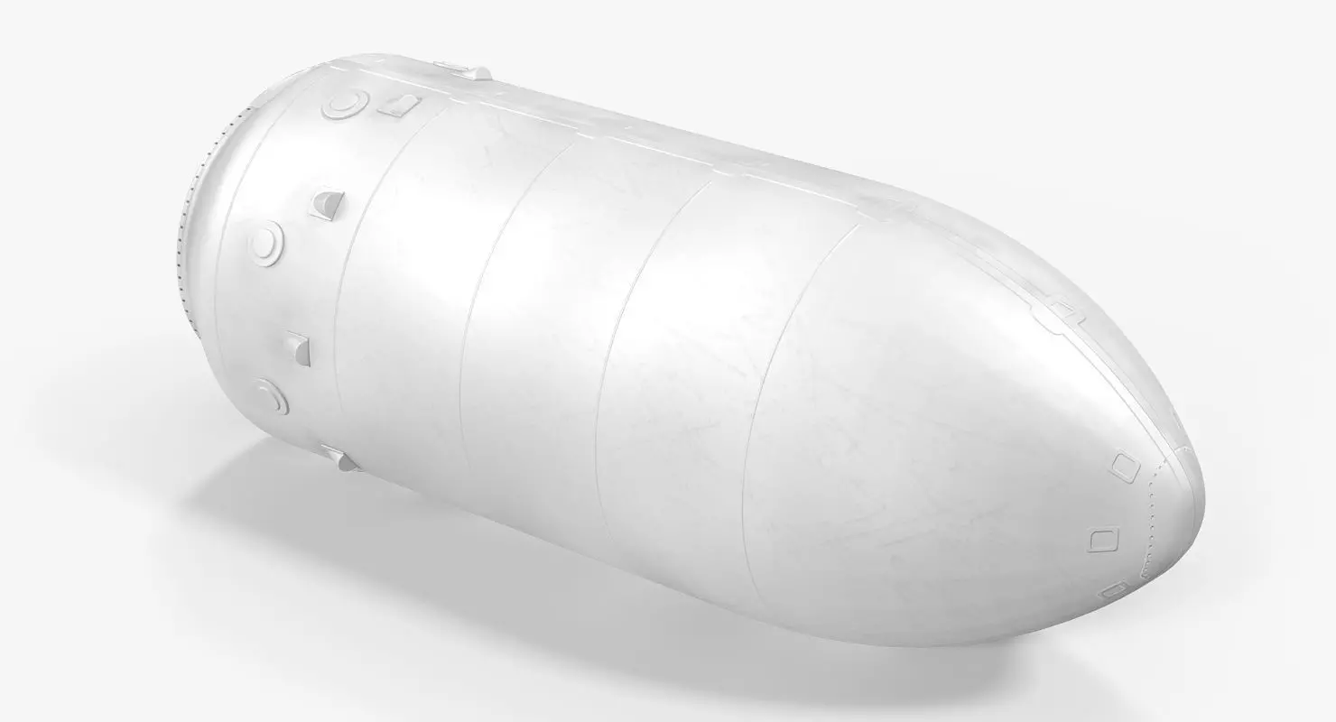 Spaceship Payload Capsule 3D model_0