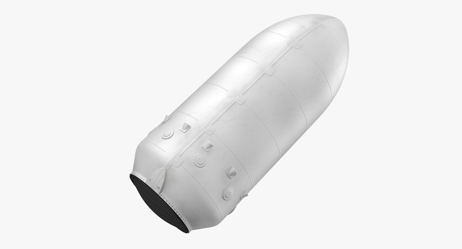 Spaceship Payload Capsule 3D model_2
