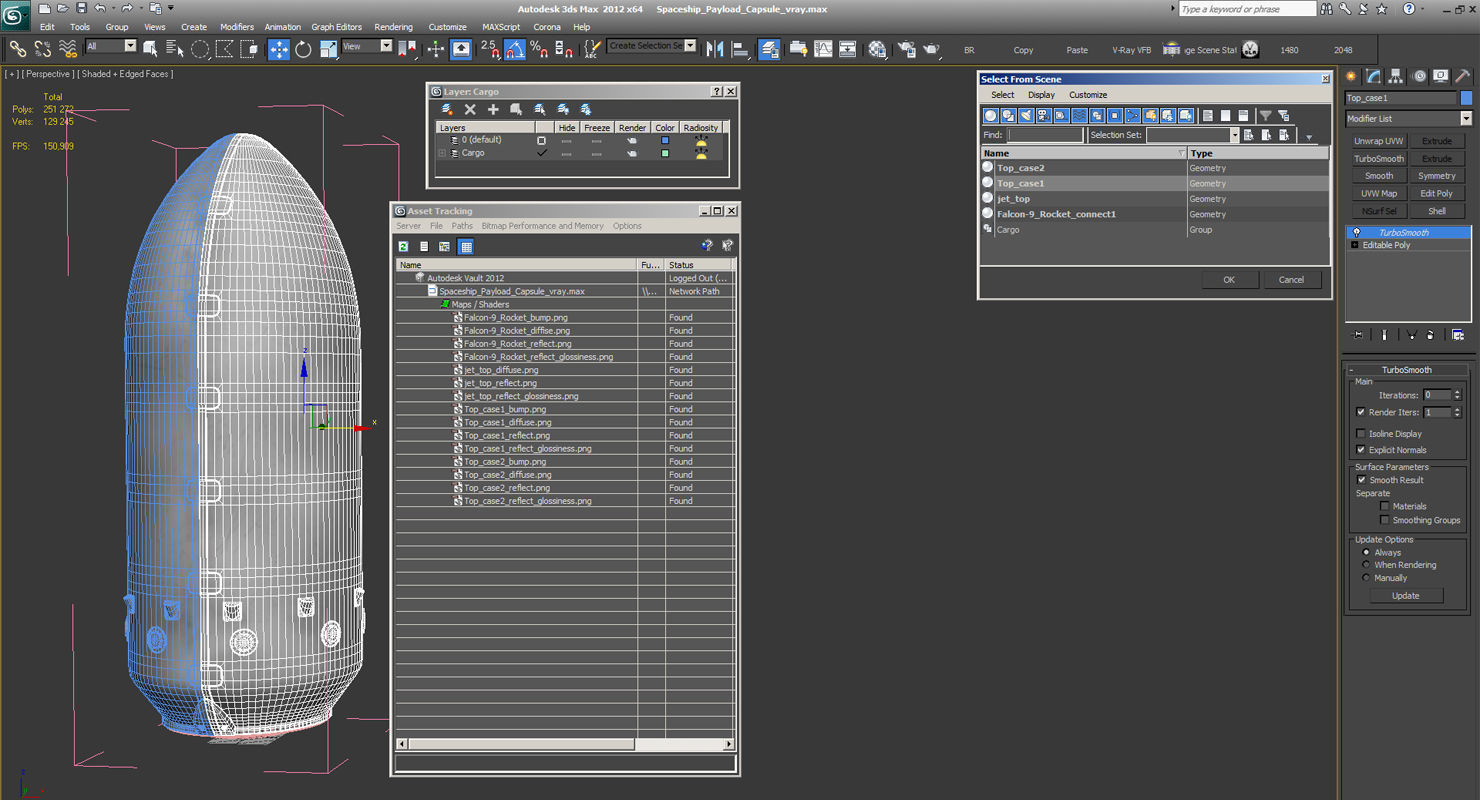Spaceship Payload Capsule 3D model_13