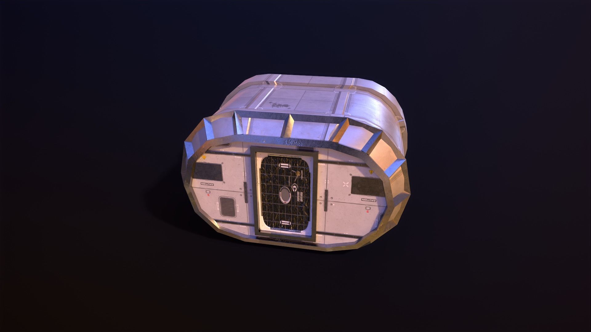 Lunar Base Low-poly 3D model_5