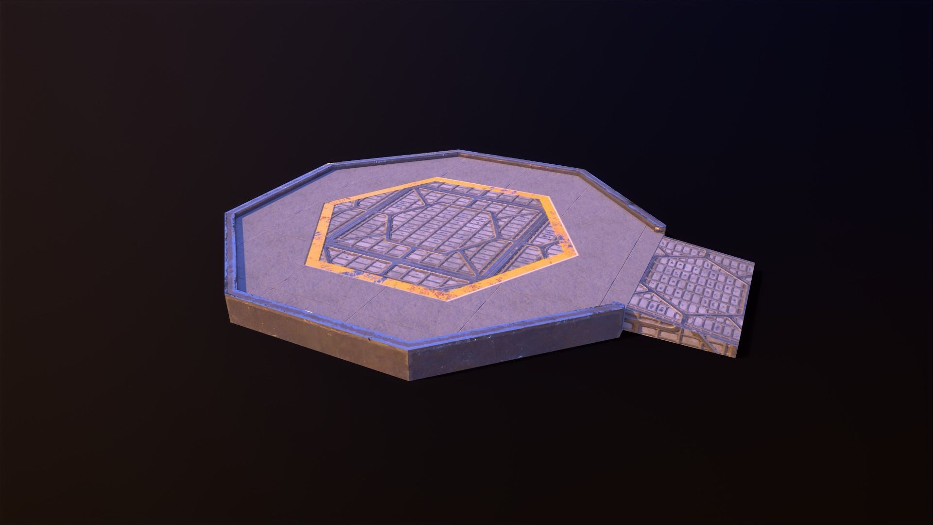 Lunar Base Low-poly 3D model_10