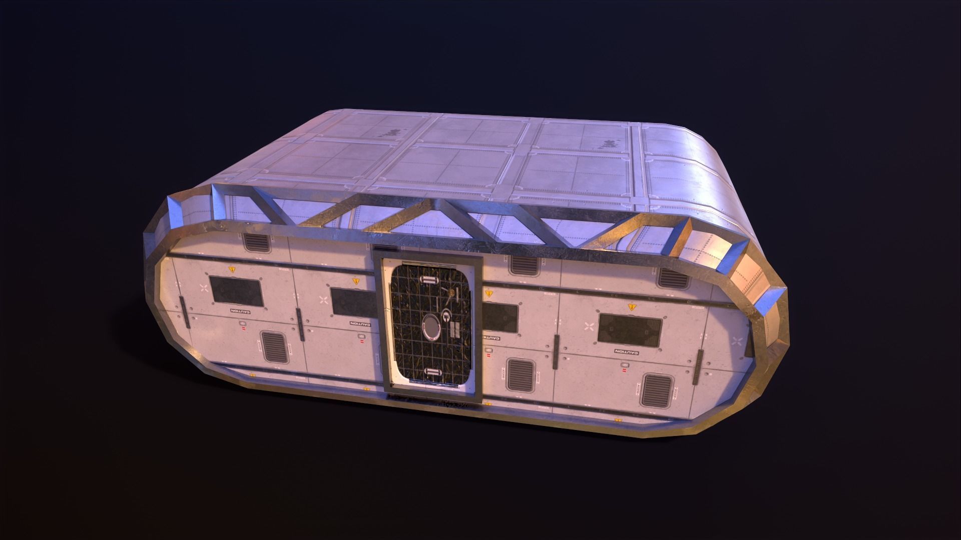 Lunar Base Low-poly 3D model_6