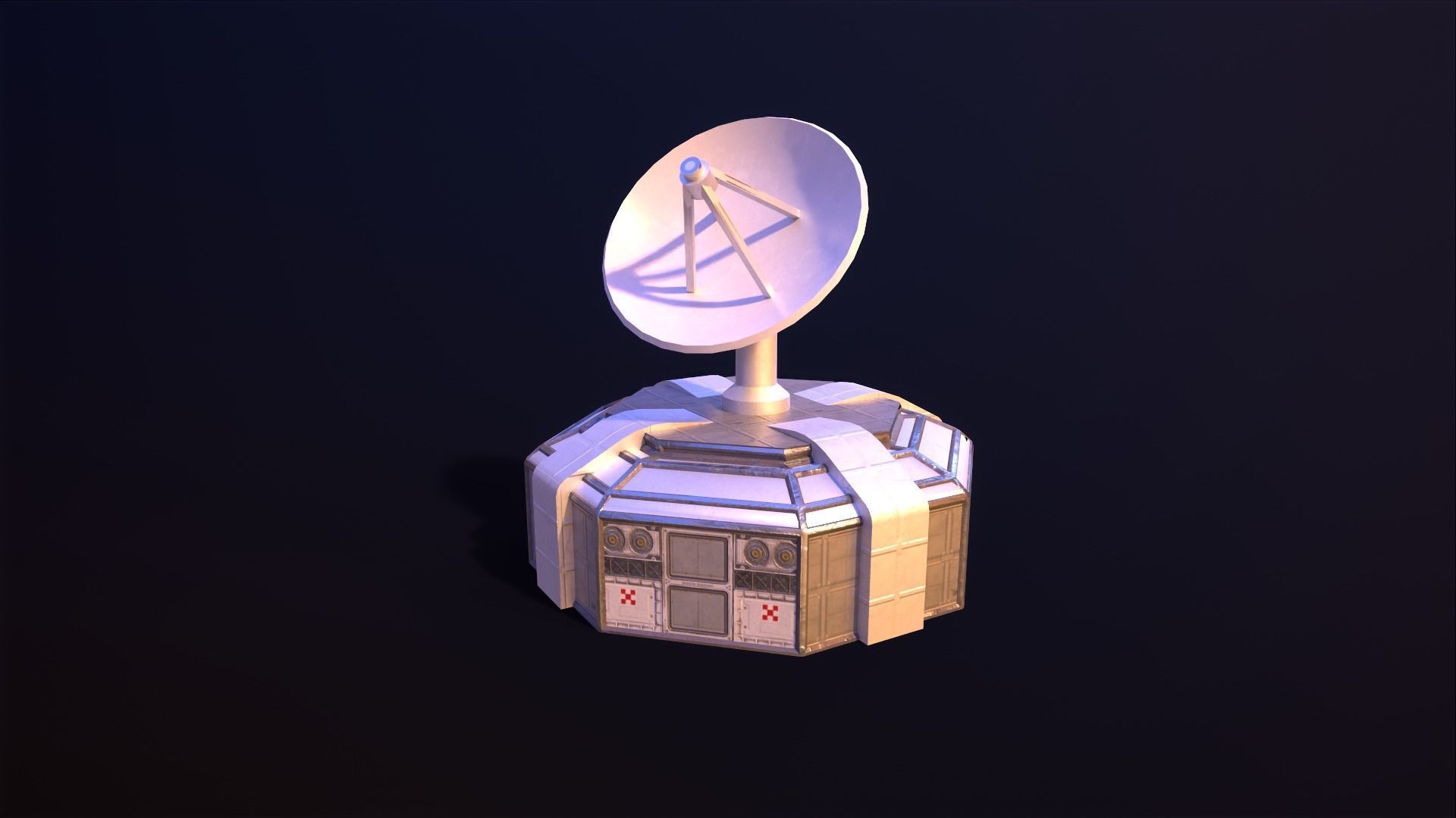 Lunar Base Low-poly 3D model_8