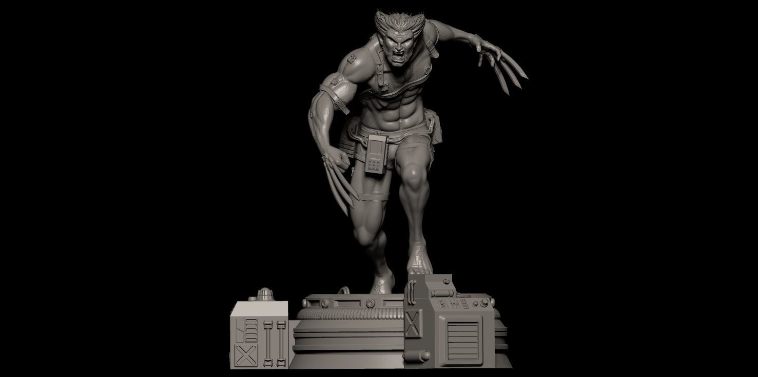 Fan Art Wolverine Weapon X - Statue 3D print model_9