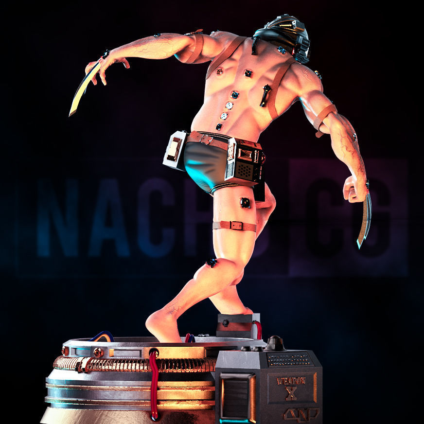 Fan Art Wolverine Weapon X - Statue 3D print model_4