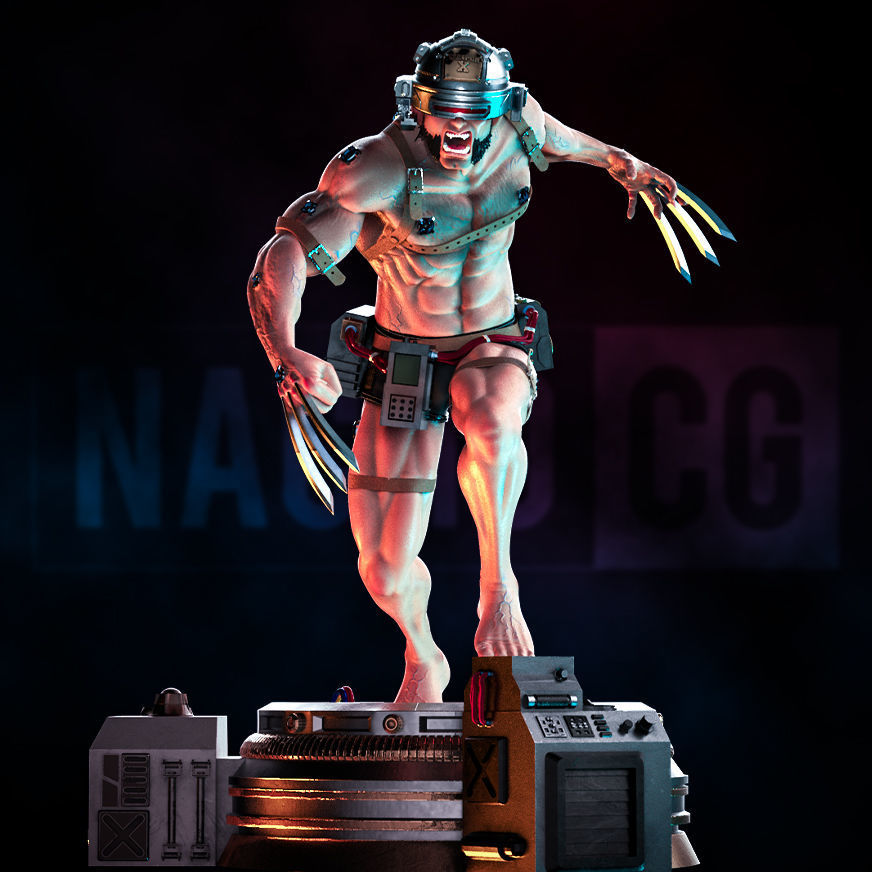 Fan Art Wolverine Weapon X - Statue 3D print model_2