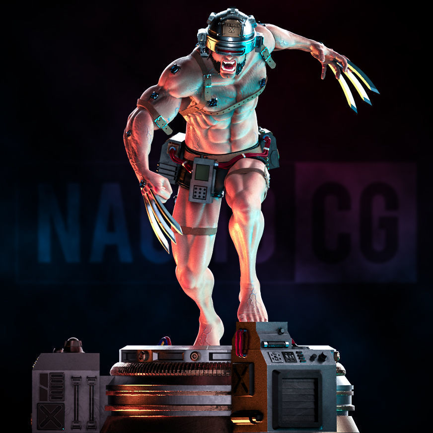Fan Art Wolverine Weapon X - Statue 3D print model_1