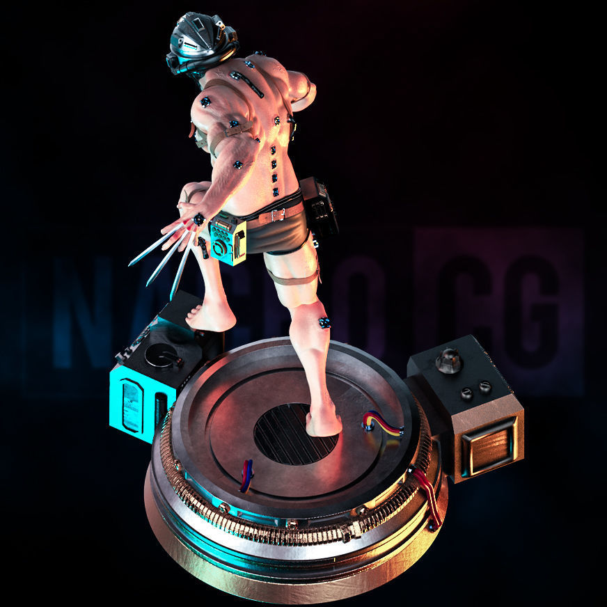 Fan Art Wolverine Weapon X - Statue 3D print model_5