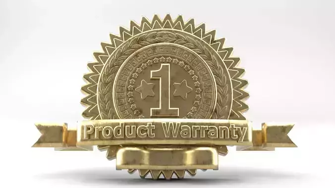 Waranty gold product warrantee badge Free 3D model