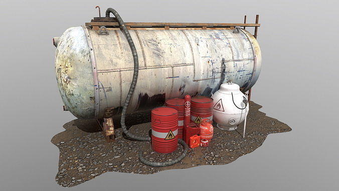 Explosive objects Low-poly 3D model