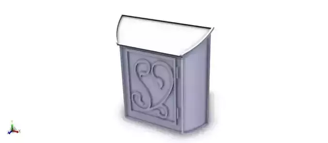 Postal box with ornaments