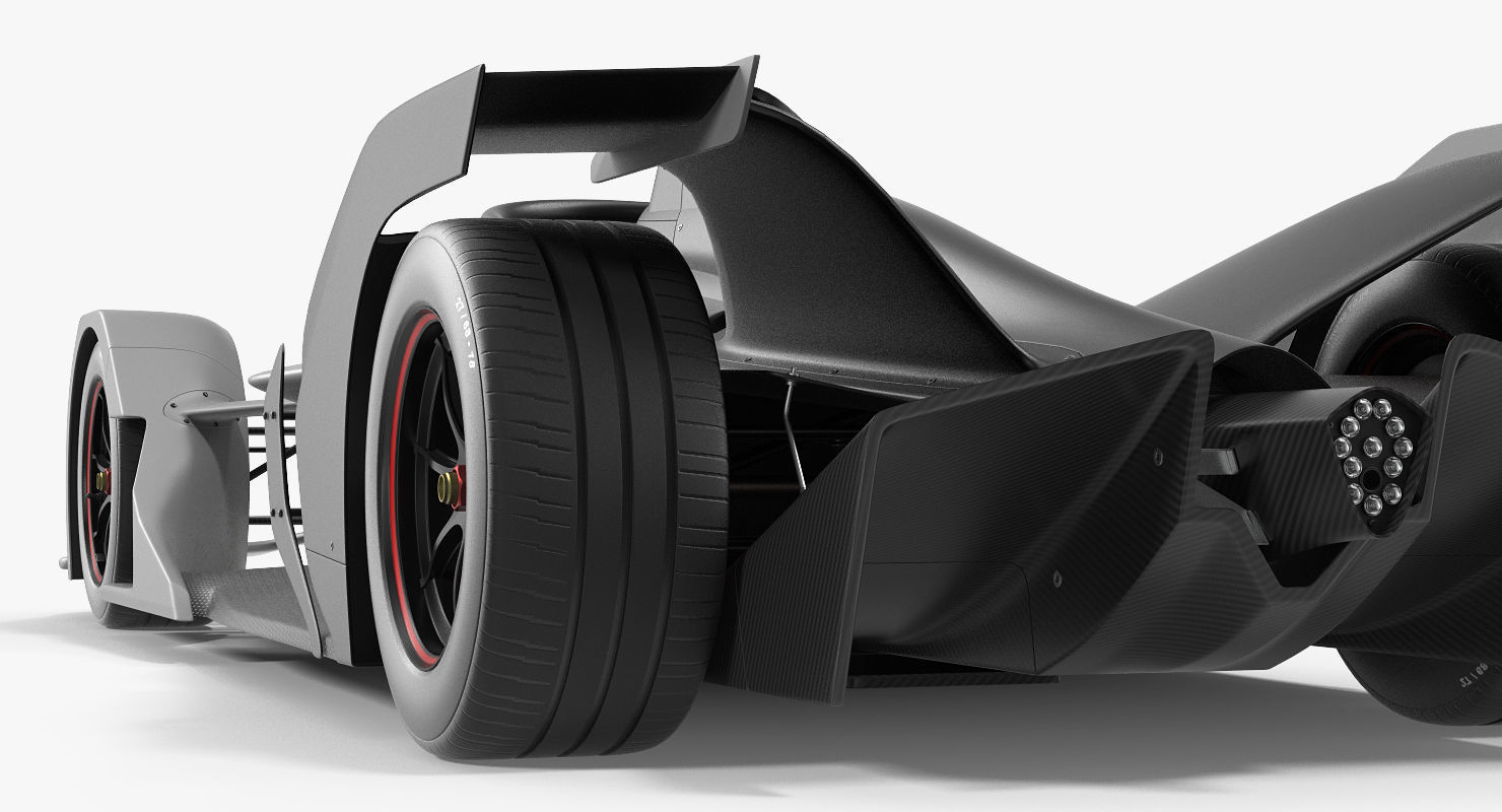 Formula E Car Generic Rigged 3D model_15